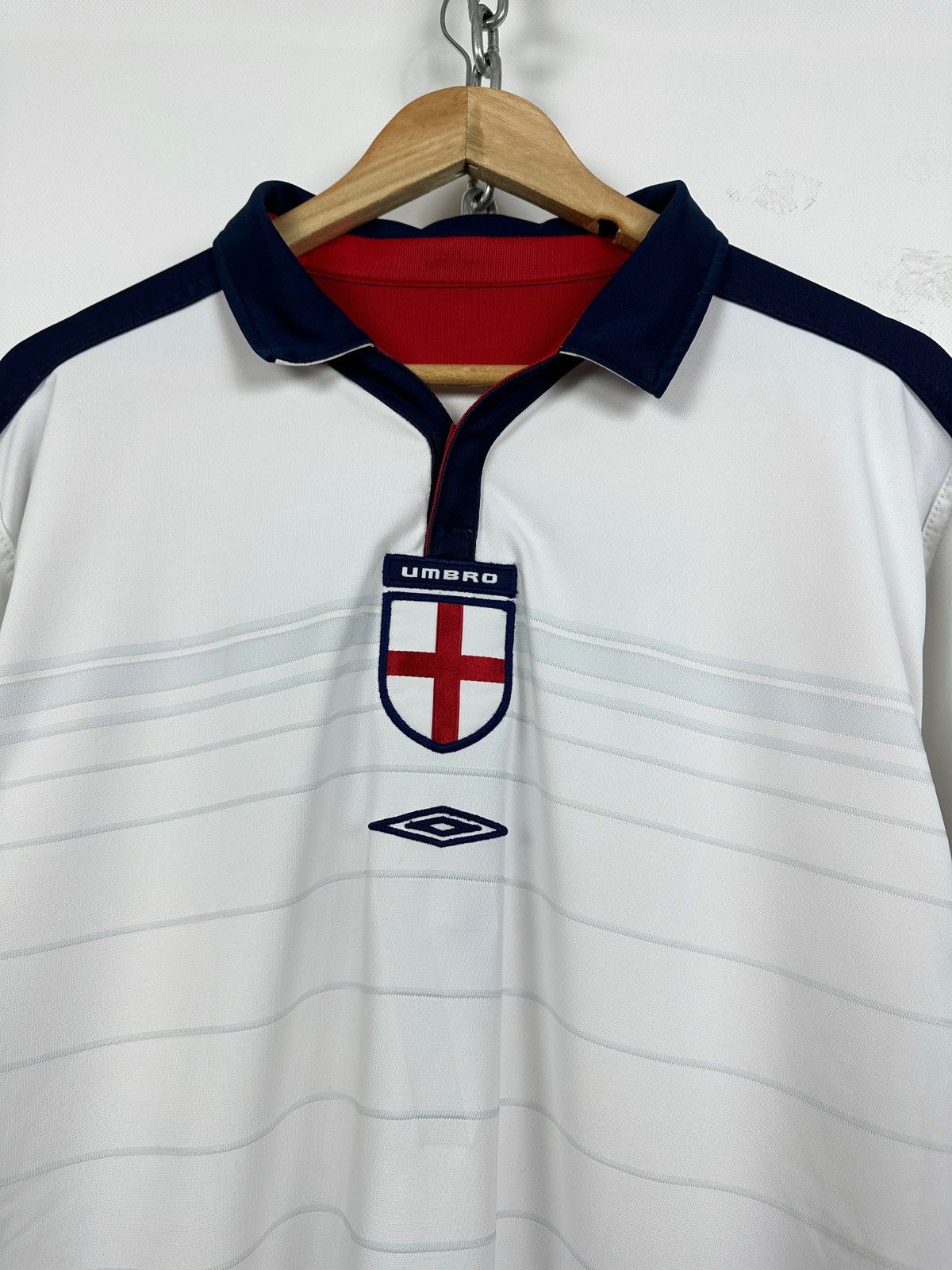 Umbro 2004 Umbro England David Beckham World Cup Soccer Jersey Size US L / EU 52-54 / 3 - 21 Thumbnail
