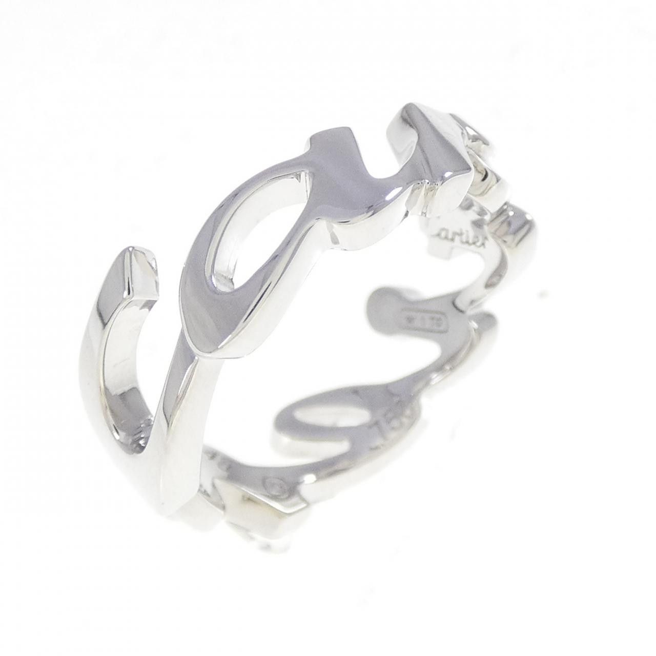 Cartier Cartier Cartier Signature 750 White Gold Ring Size 8 Precious Metal Ring DUTY FREE for USA Size ONE SIZE - 1 Thumbnail