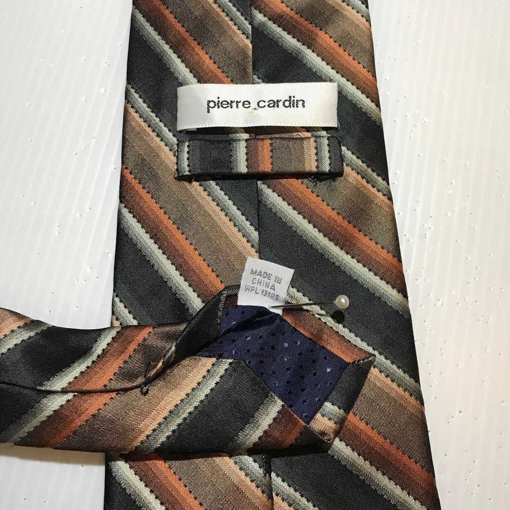 Pierre Cardin Pierre Cardin Striped Silk Classic Wide Men Necktie Size ONE SIZE - 4 Thumbnail
