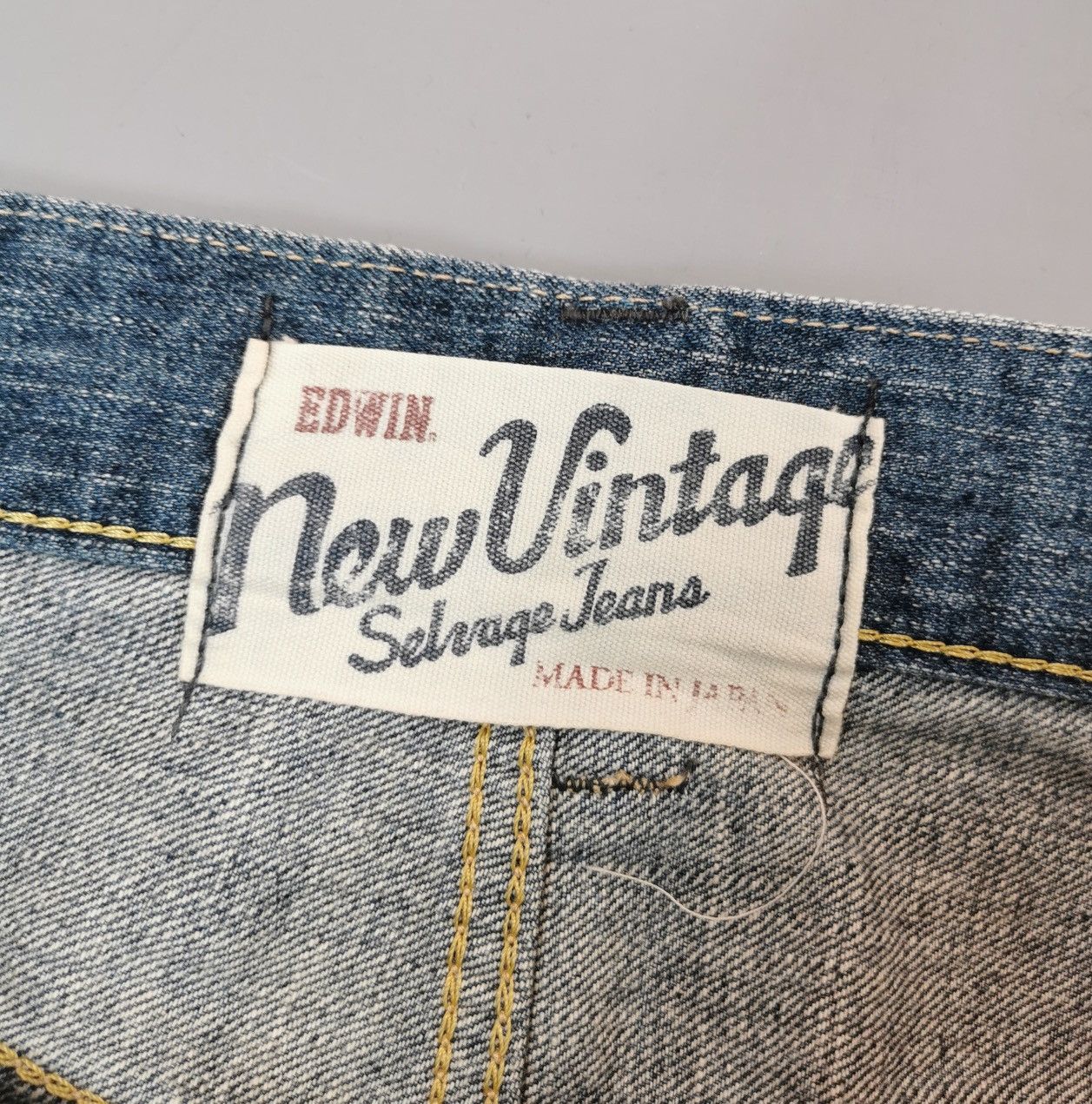 Edwin × Salvage × Vintage Edwin New Vintage Orange Selvedge Jeans (LG31) Size US 35 - 9 Thumbnail