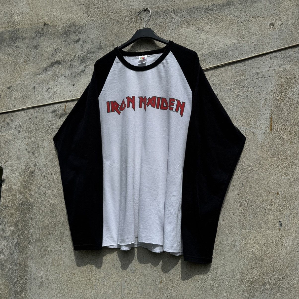 Iron Maiden 2014 Iron Maiden Vintage Raglan Cropped Longsleeve Metal Size US XL / EU 56 / 4 - 3 Thumbnail
