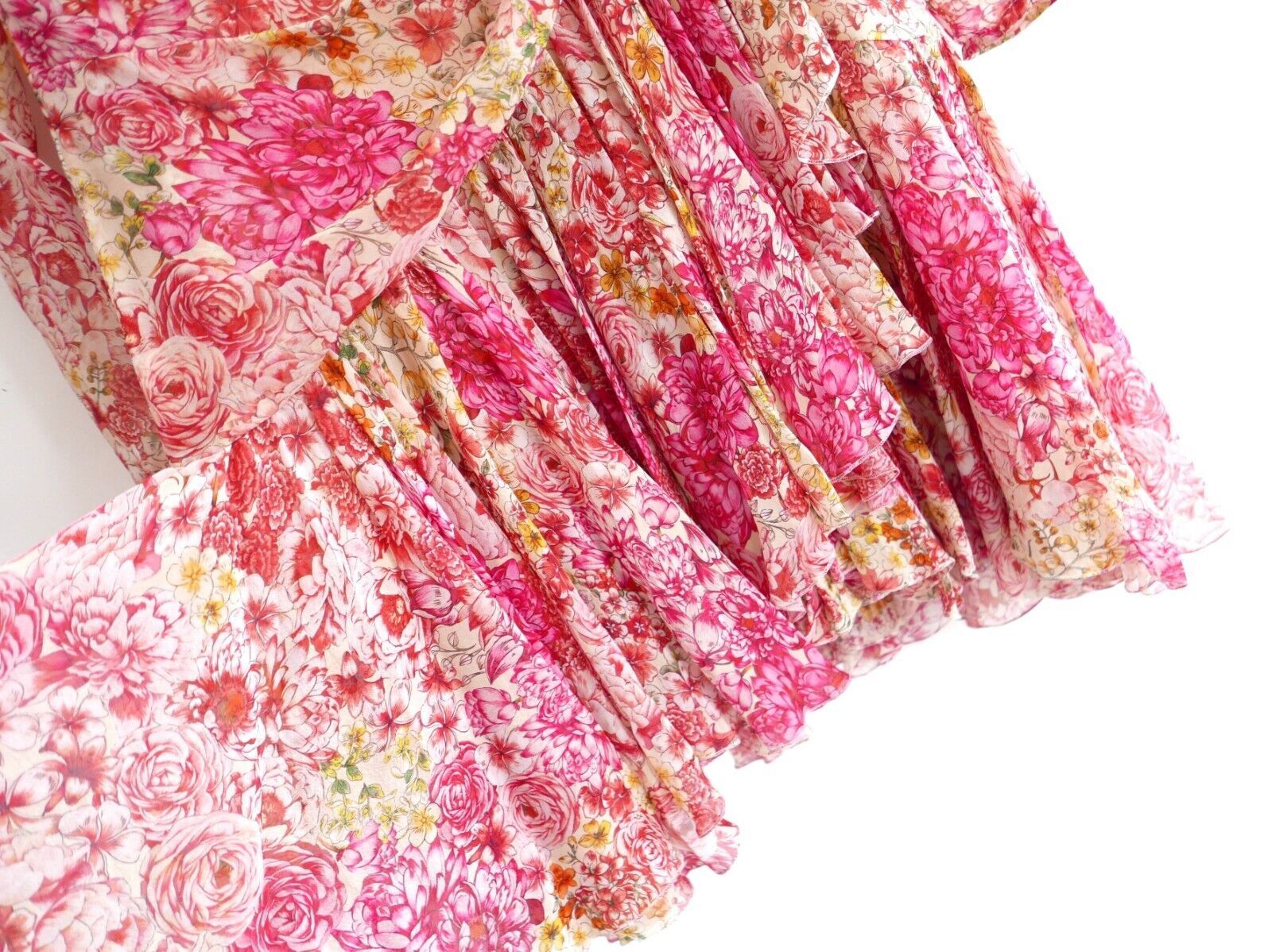 Giambattista Valli Giambattista Valli SS19 Pink Floral Silk Hyper Romance Dress Size M / US 6-8 / IT 42-44 - 4 Thumbnail