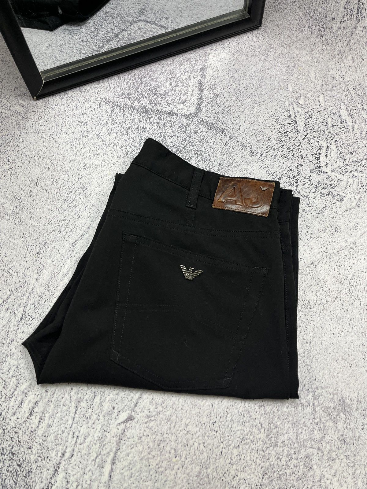 Armani × Giorgio Armani × Vintage Vintage Armani Jeans Metal Logo Classic Pants Rare Luxury Size US 34 / EU 50 - 1 Thumbnail