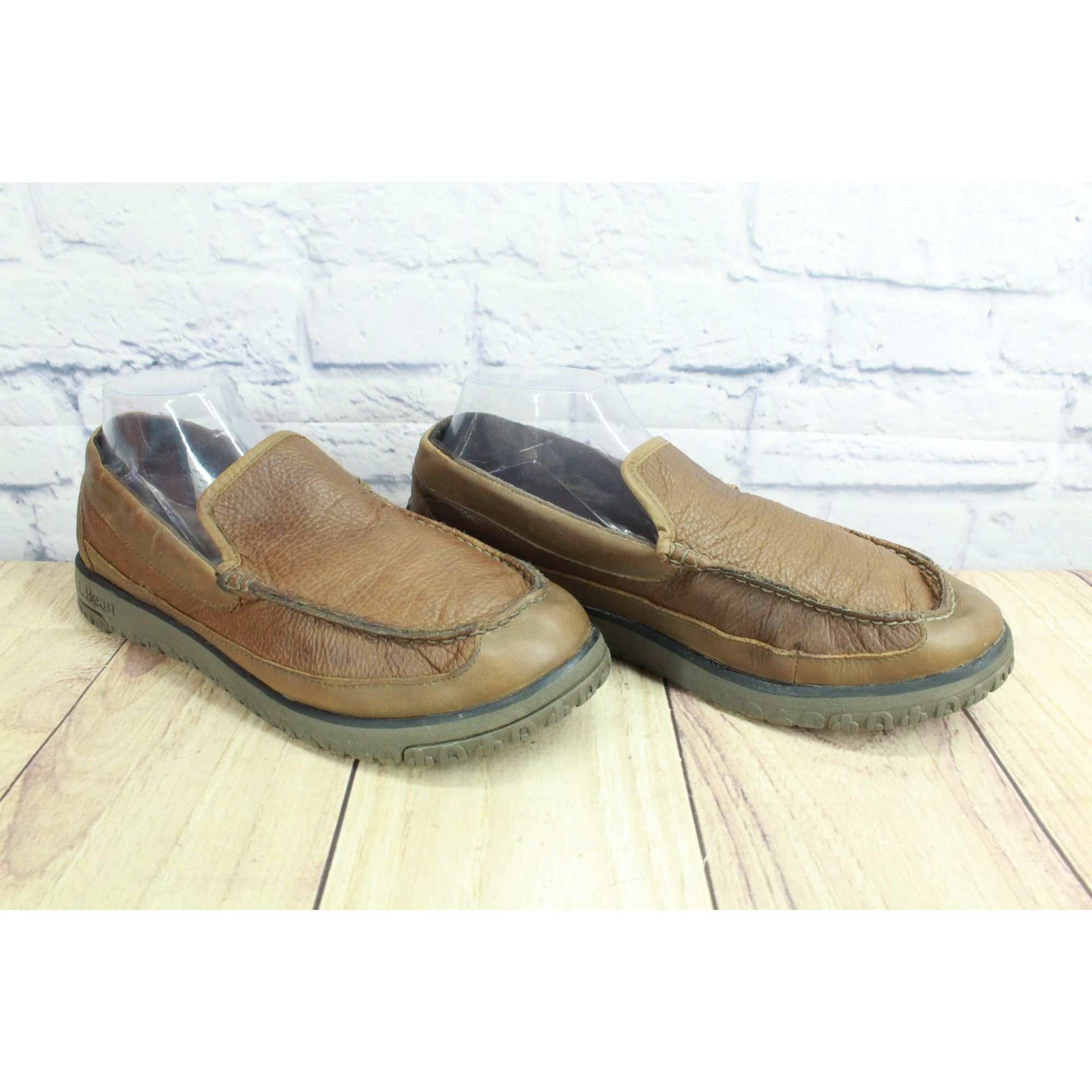 L.L. Bean LL Bean Men’s Brown Shearling Moccasin Slippers Size 10 Size US 10 / EU 43 - 2 Thumbnail