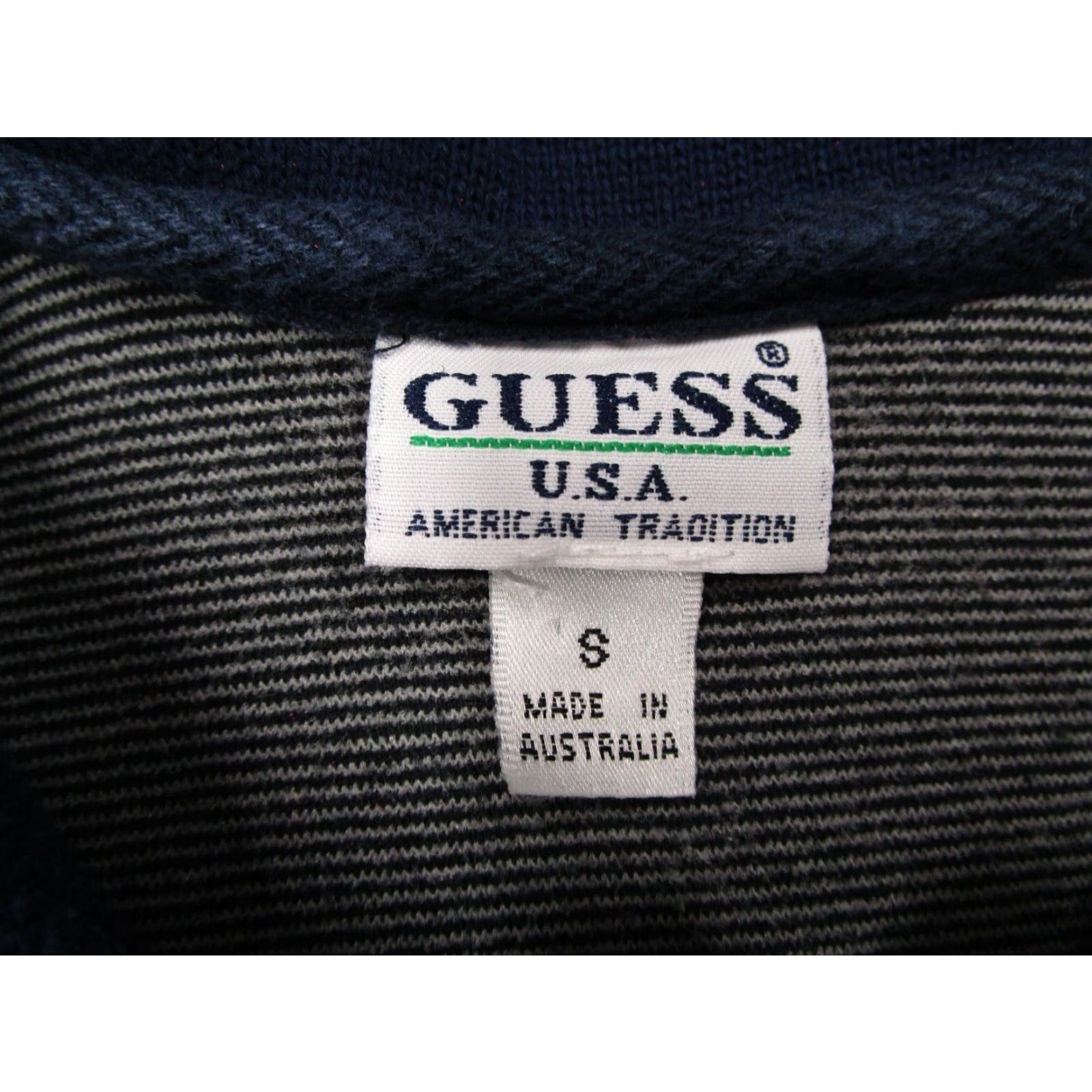 Guess VINTAGE GUESS Polo Shirt Men Small Blue Zip Front Short Sleeve Embroidered Logo Made in Australia Size US S / EU 44-46 / 1 - 3 Thumbnail