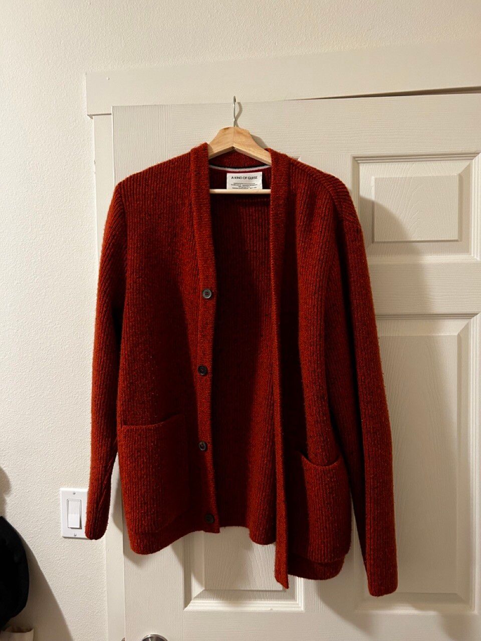 Pre-owned A Kind Of Guise Gambino Knit Cardigan In Rust Melange
