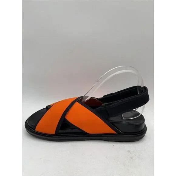 Marni o1y0225 Logo Sandals in Orange/Black Size US 11 / EU 44 - 1 Thumbnail