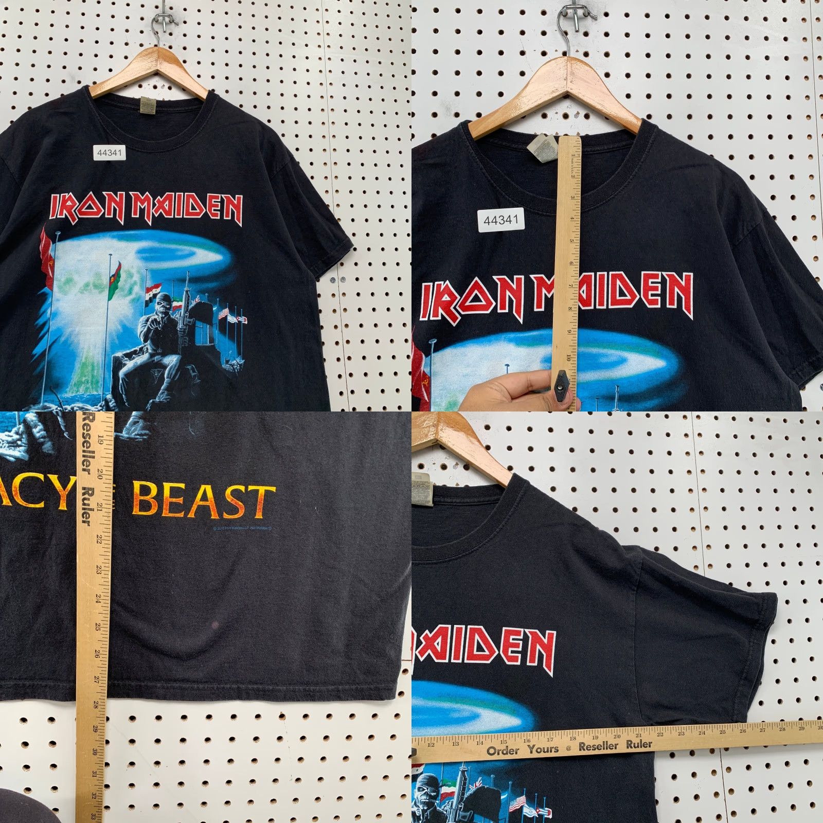 Fruit Of The Loom Iron Maiden Legacy Beast T Shirt Mens XL Black 2019 North America Tour Band Tee Size US XL / EU 56 / 4 - 8 Thumbnail