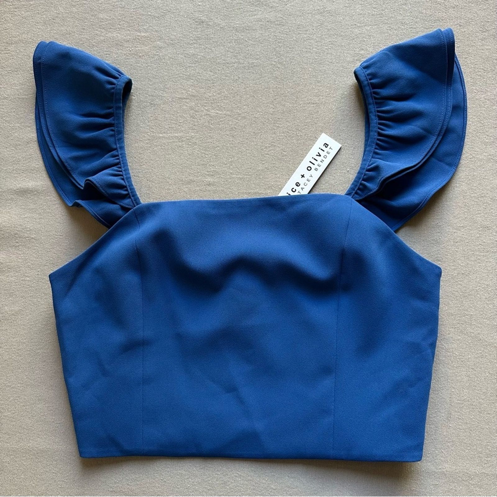 Alice + Olivia Alice + Olivia Blue Crop Tank Top Size M / US 6-8 / IT 42-44 - 3 Thumbnail