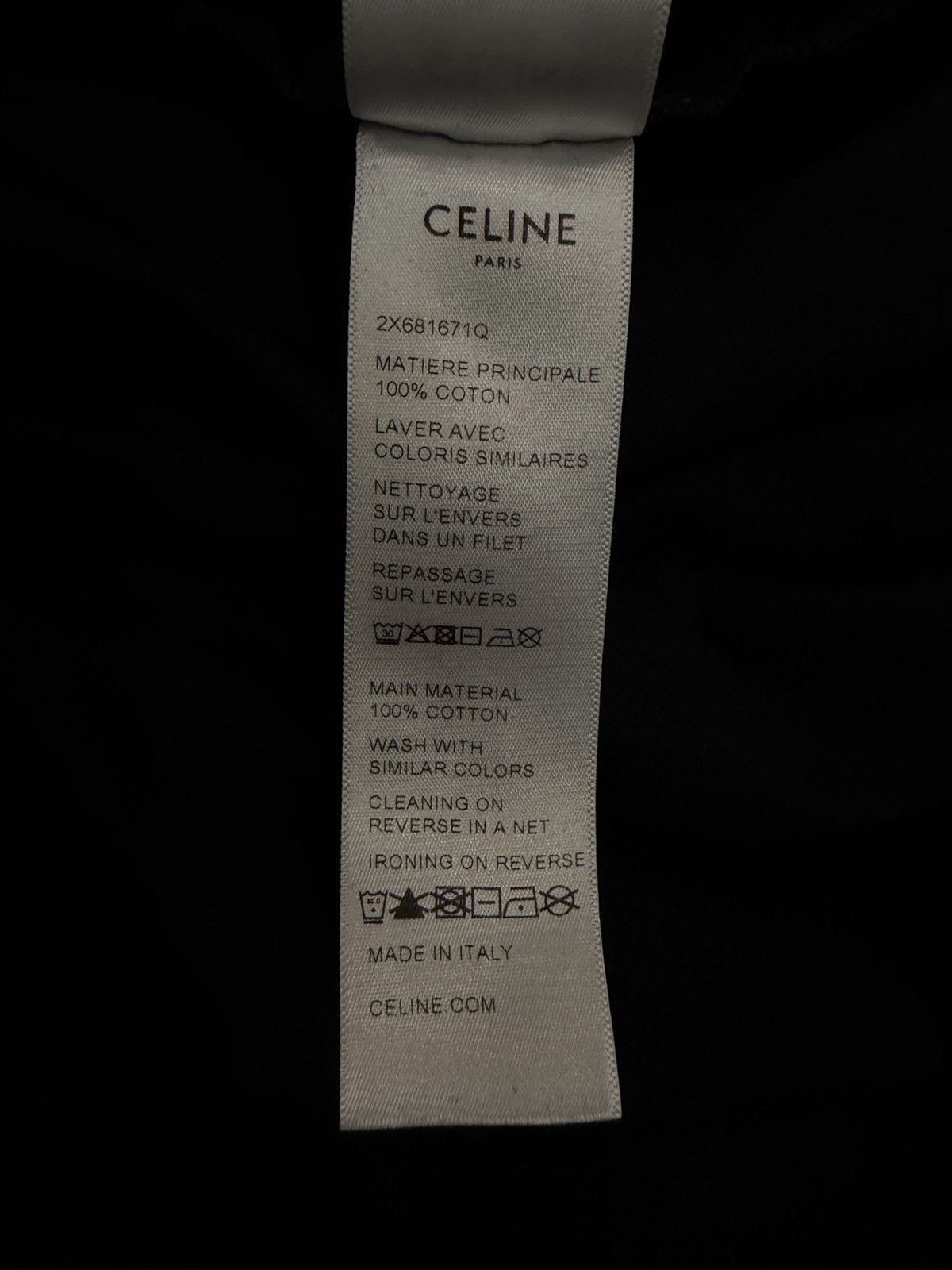 Celine Size XL - Celine Loose Cotton Tee Black Size US XL / EU 56 / 4 - 8 Thumbnail