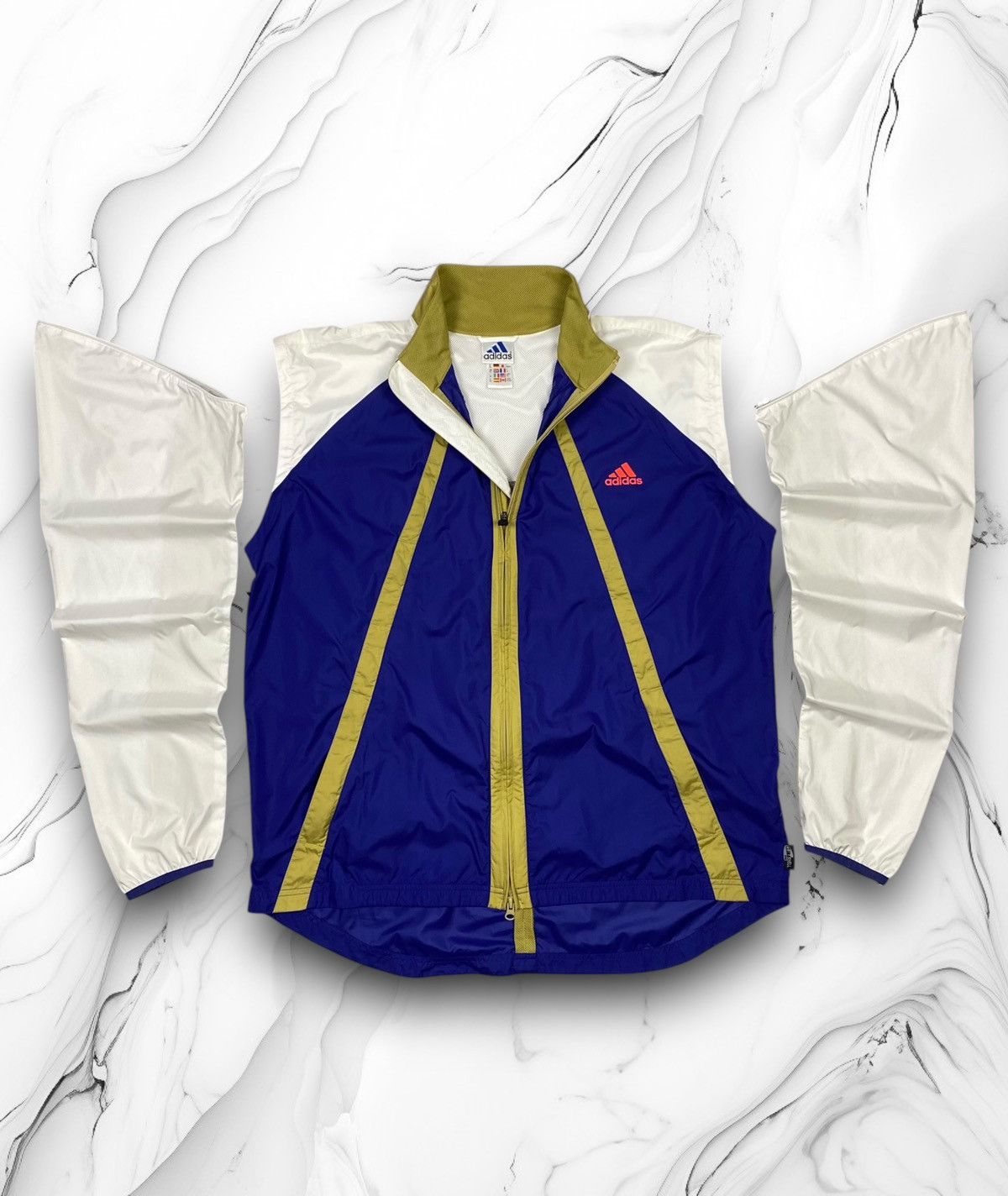 Adidas Vintage 90s Adidas Equipment Nylon Jacket Vest Transformer Size US XL / EU 56 / 4 - 1 Thumbnail