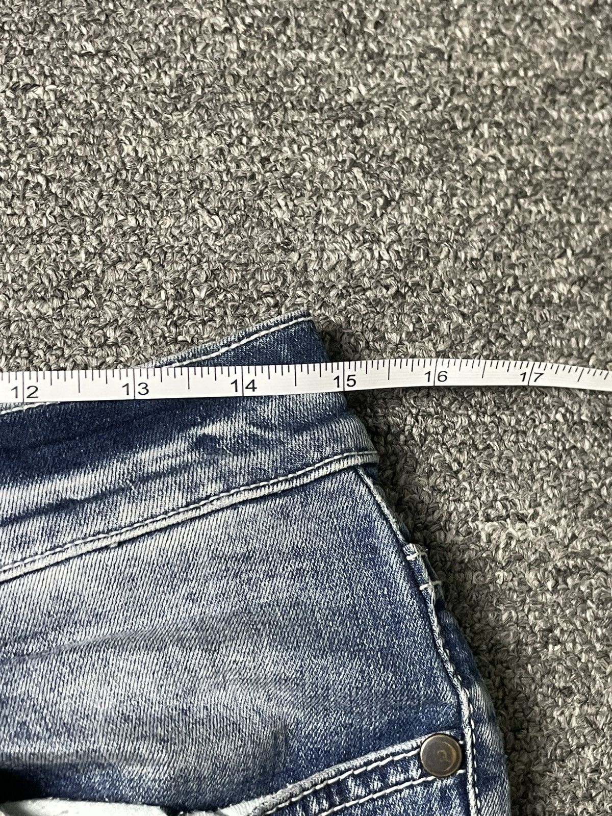 Japanese Brand U-Men Brand Distressed Skinny Denim (62) Size US 30 / EU 46 - 9 Thumbnail