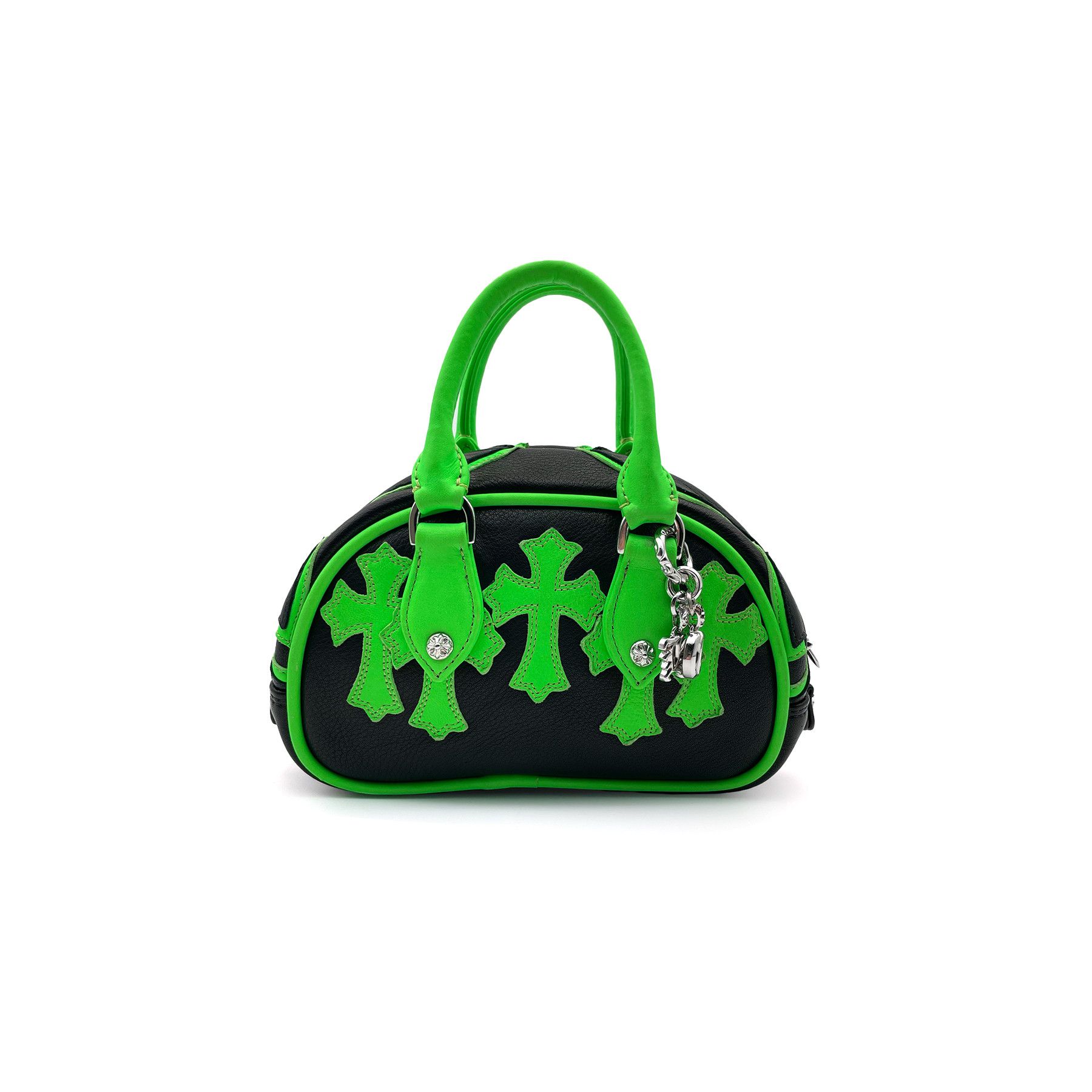 Chrome Hearts Chrome Hearts Leather Cross Patch Black&Green Mini Gym Bag Size ONE SIZE - 1 Thumbnail