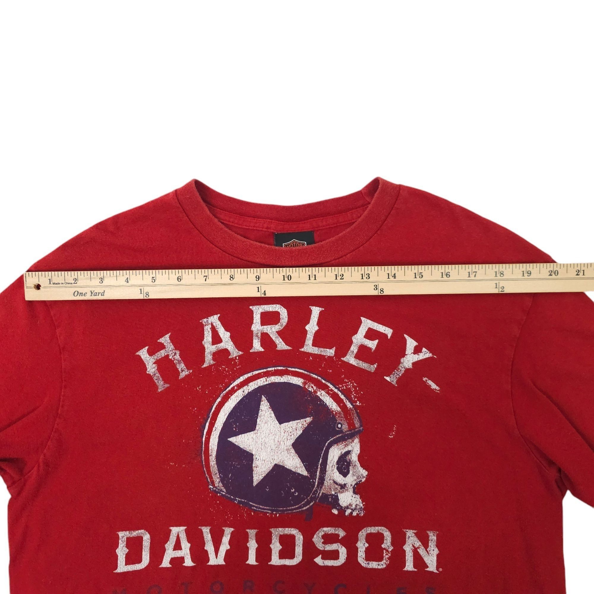 Harley Davidson Harley Davidson T Shirt Mens L Double Sided Skull Helmet Size US L / EU 52-54 / 3 - 4 Thumbnail