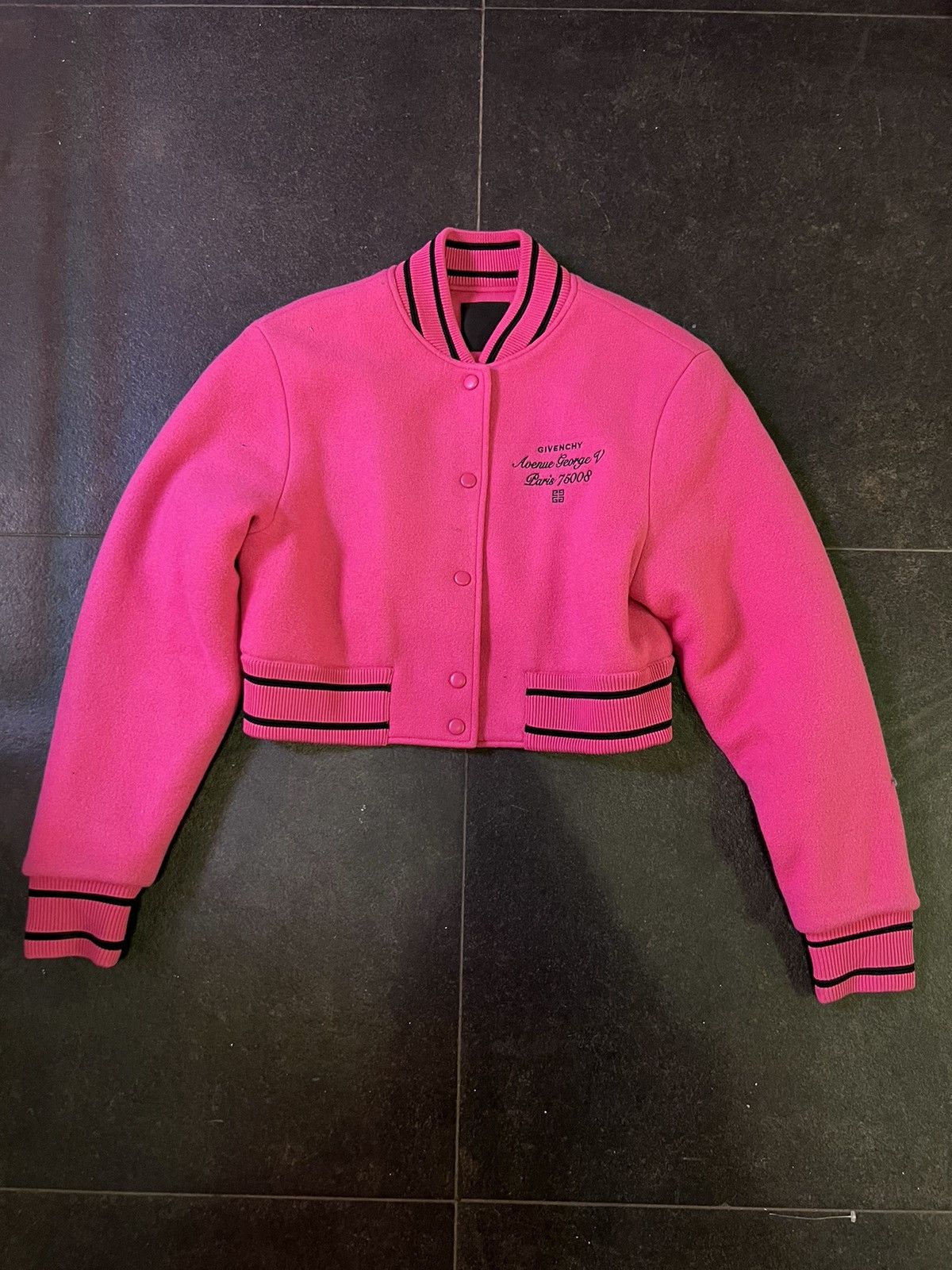 Givenchy Cropped varsity jacket in wool | Grailed