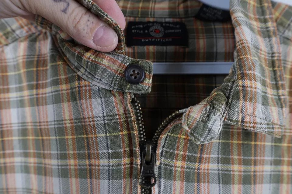 American Eagle Outfitters × Vintage Vintage 90s American Eagle Pullover Flannel Jacket Plaid Size US XL / EU 56 / 4 - 8 Thumbnail