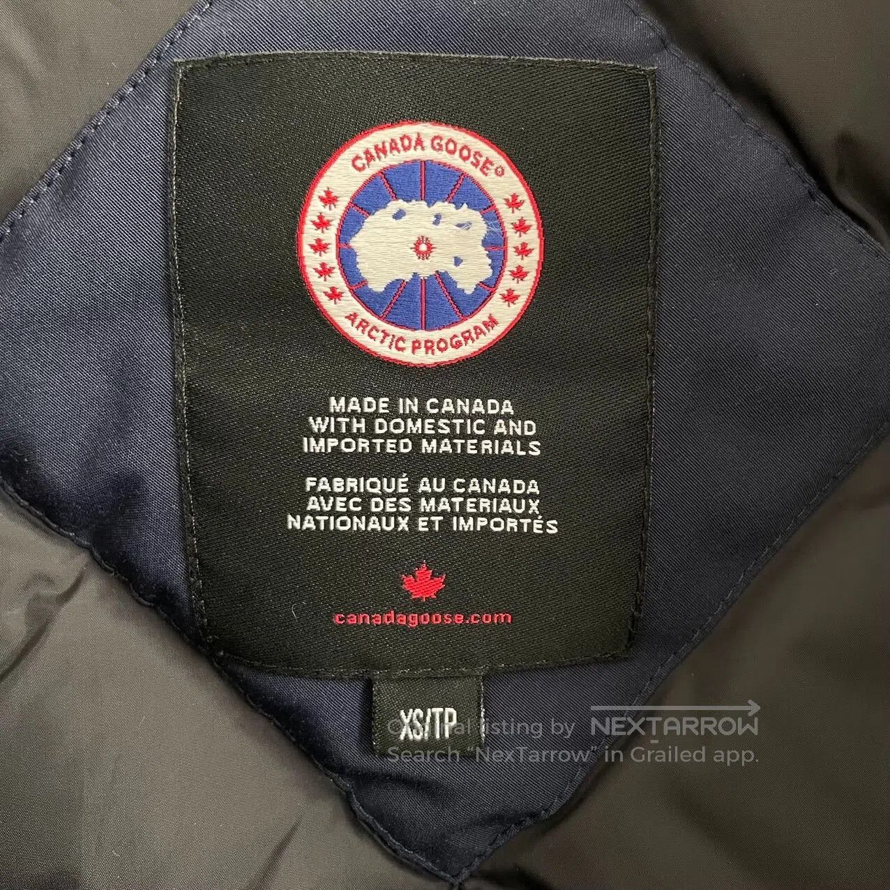 Canada Goose Canada Goose Dark Blue Red Label Hooded Faux Fur Long Slee Size US XS / EU 42 / 0 - 6 Thumbnail