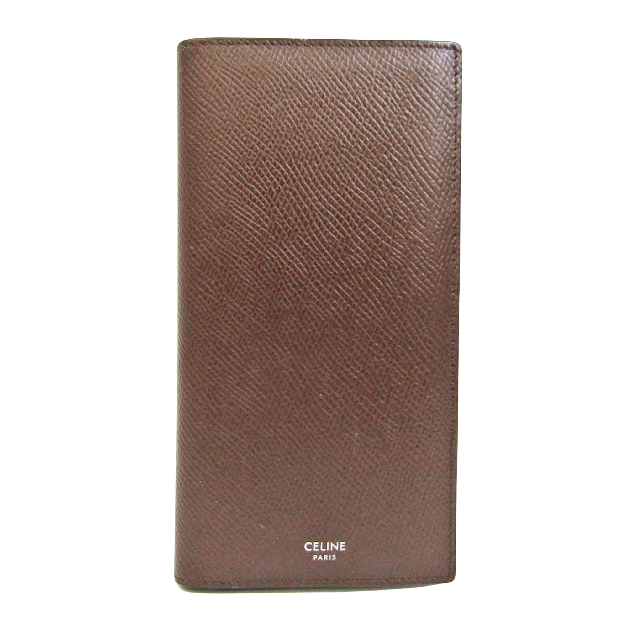 image of Celine Céline Vertical Wallet Wallet in Brown, Women's