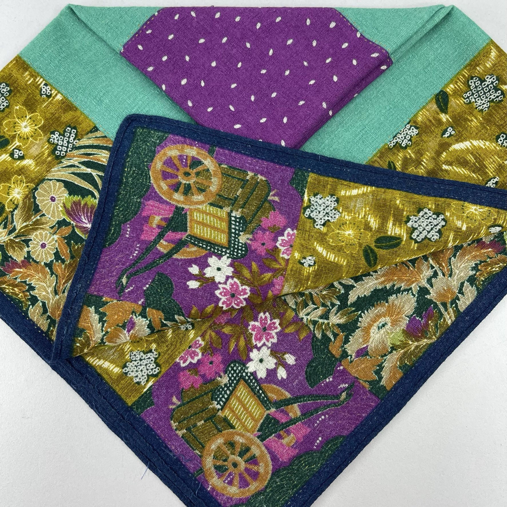 Japanese Brand Vintage Japanese Furoshiki Wrap Handkerchief - 5029 Size ONE SIZE - 9 Thumbnail