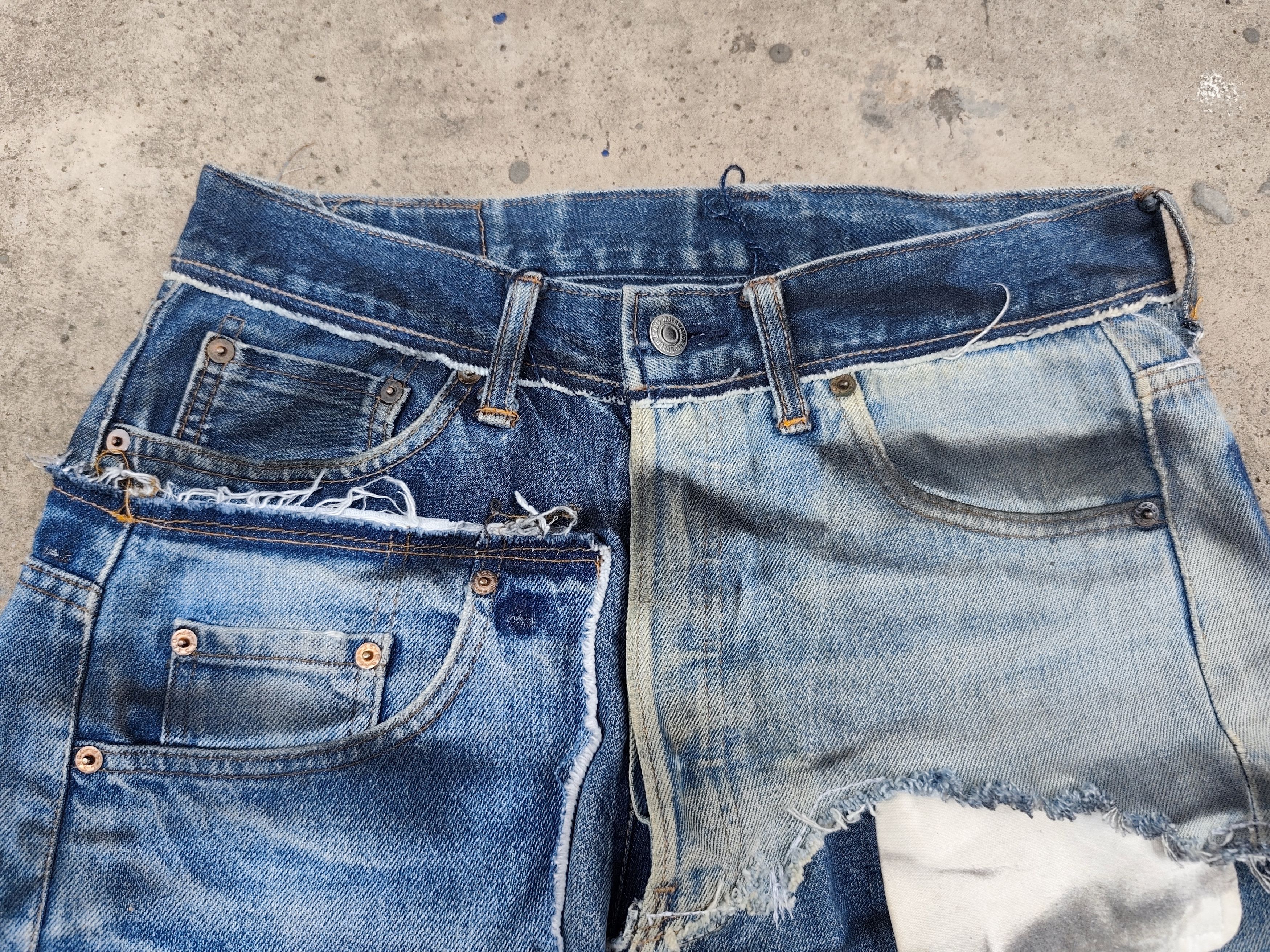 Comme des Garcons Homme Plus Comme des Garcons Homme AD1997 Patchwork Levi's Denim Pants Size US 30 / EU 46 - 9 Thumbnail