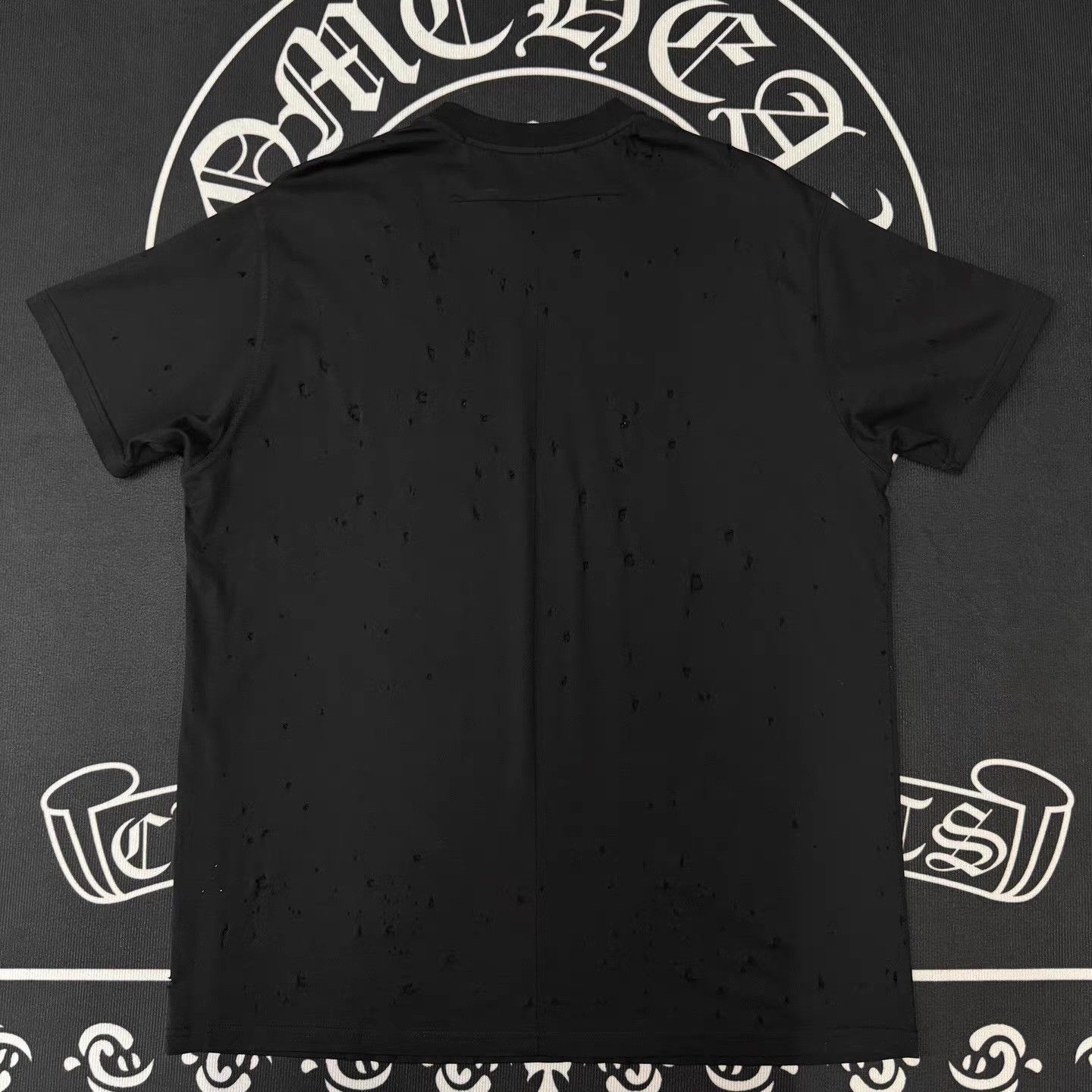 Givenchy Givenchy Black Distressed Ripped Short Sleeve Q10 Size US XXS / EU 40 - 4 Thumbnail