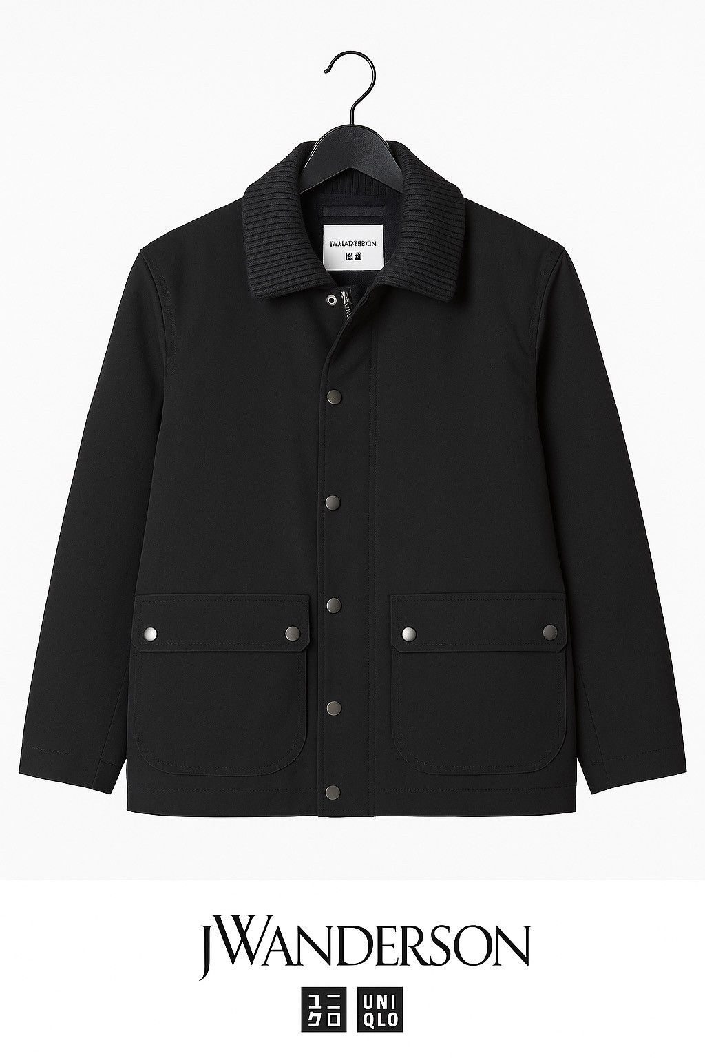 JW Anderson × Uniqlo JW Anderson x Uniqlo Black Field Jacket Men’s Modern Utility Size US S / EU 44-46 / 1 - 1 Thumbnail