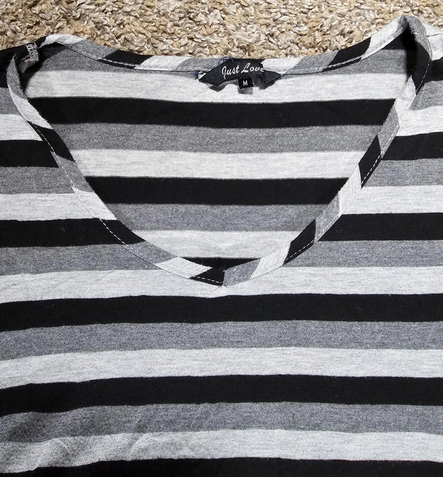 Other Just Love Black Striped Medium Dress Size M / US 6-8 / IT 42-44 - 2 Thumbnail