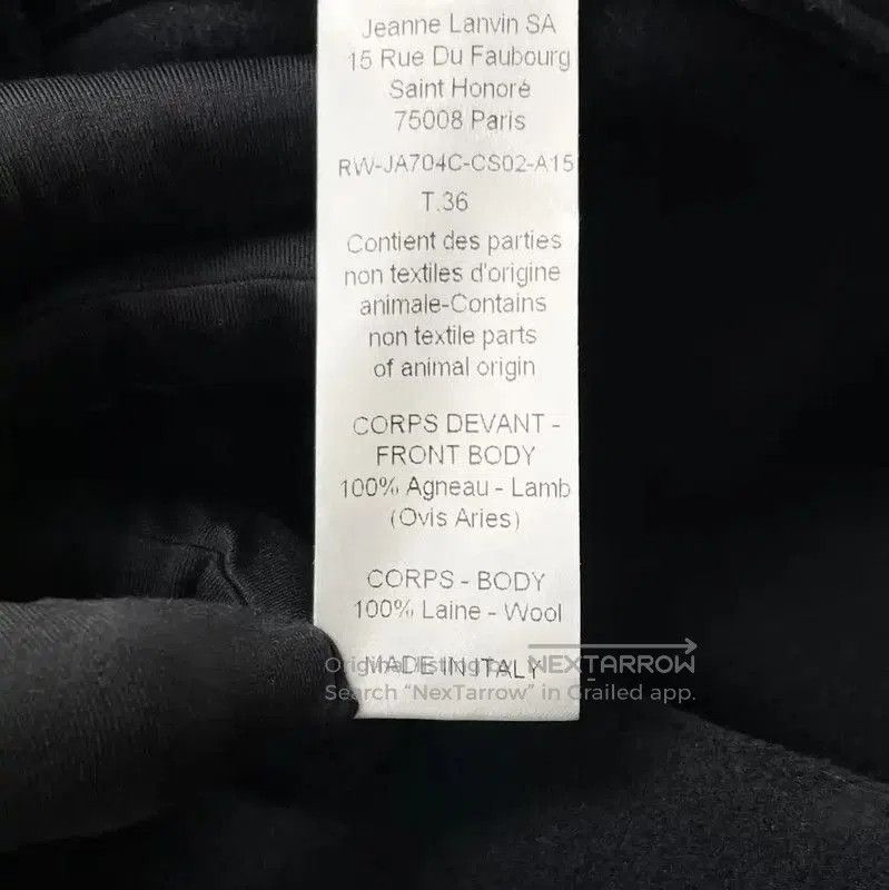 Lanvin Lanvin Women's Black Wool Blend Jacket with Graphic Print . Size S / US 4 / IT 40 - 3 Thumbnail