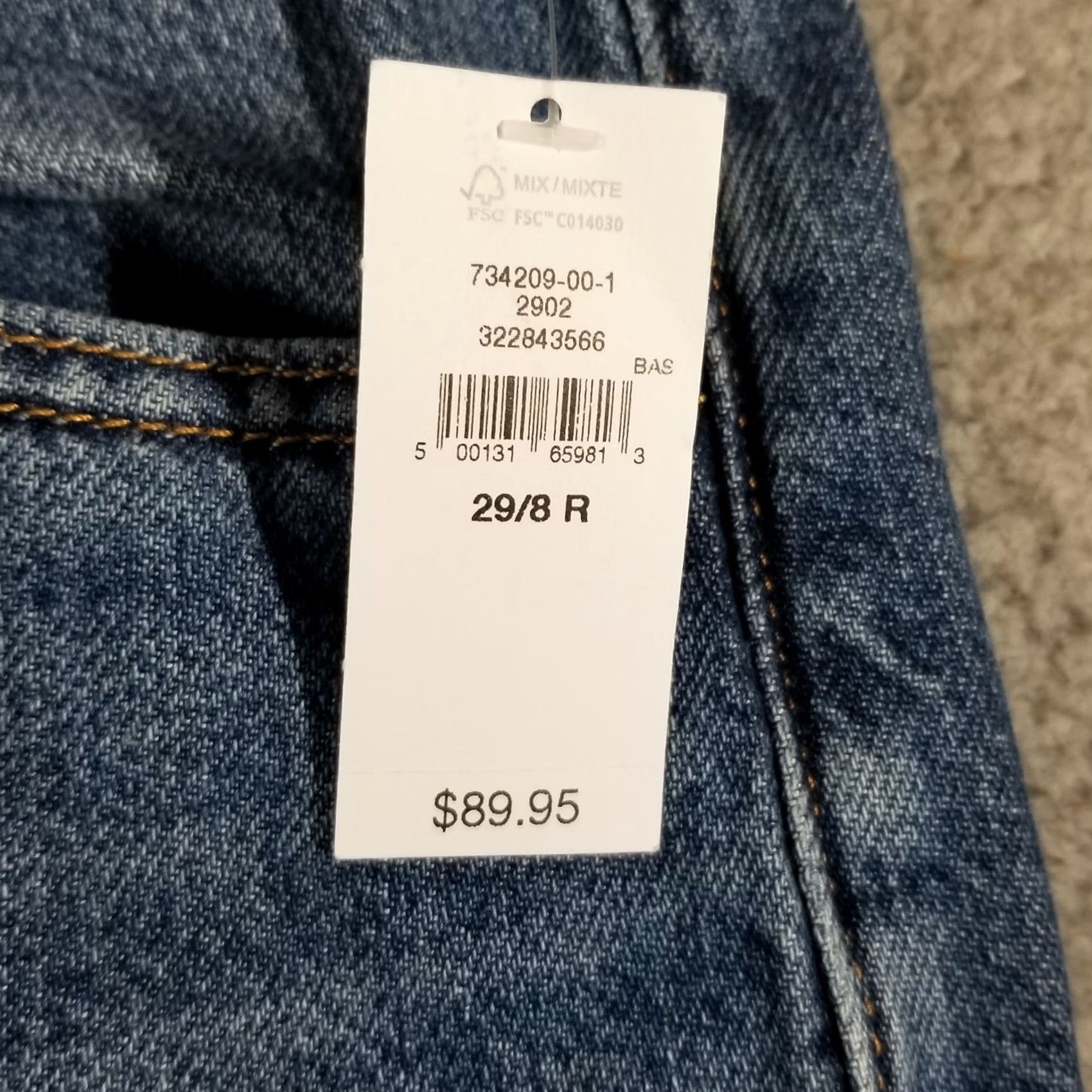 Gap GAP Mid Rise UltraSoft Easy Baggy Denim Jeans 29/8R NWT Blue 90s Vintage Womens Jeans Baggy Relaxed Size 29" - 3 Thumbnail