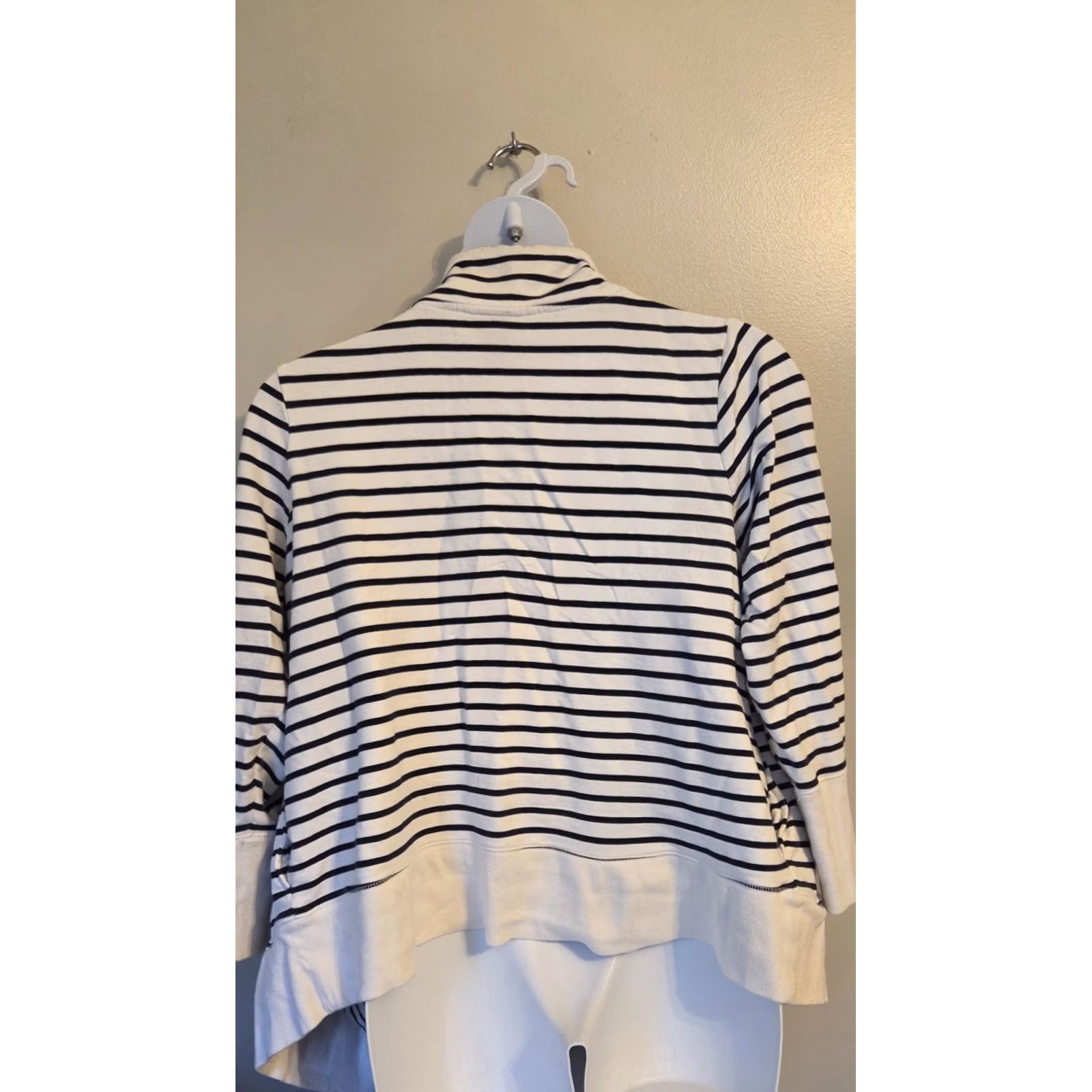 Vintage Lane Bryant Jacket Nautical Stripe Open Front Cotton Womens Size 20 Size 3XL / US 20-22 - 2 Thumbnail