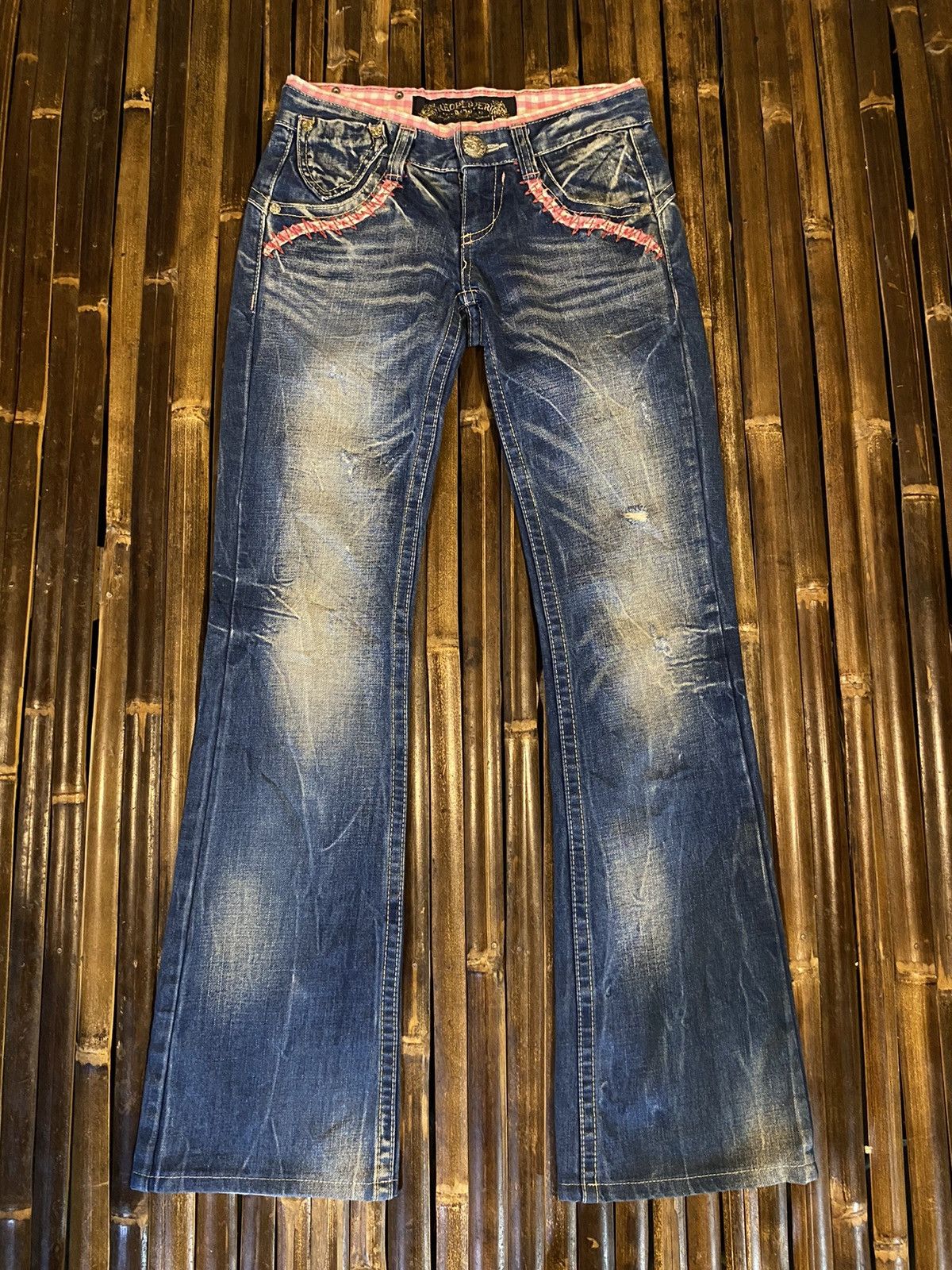 RED PEPPER FLARE DENIM PANTS