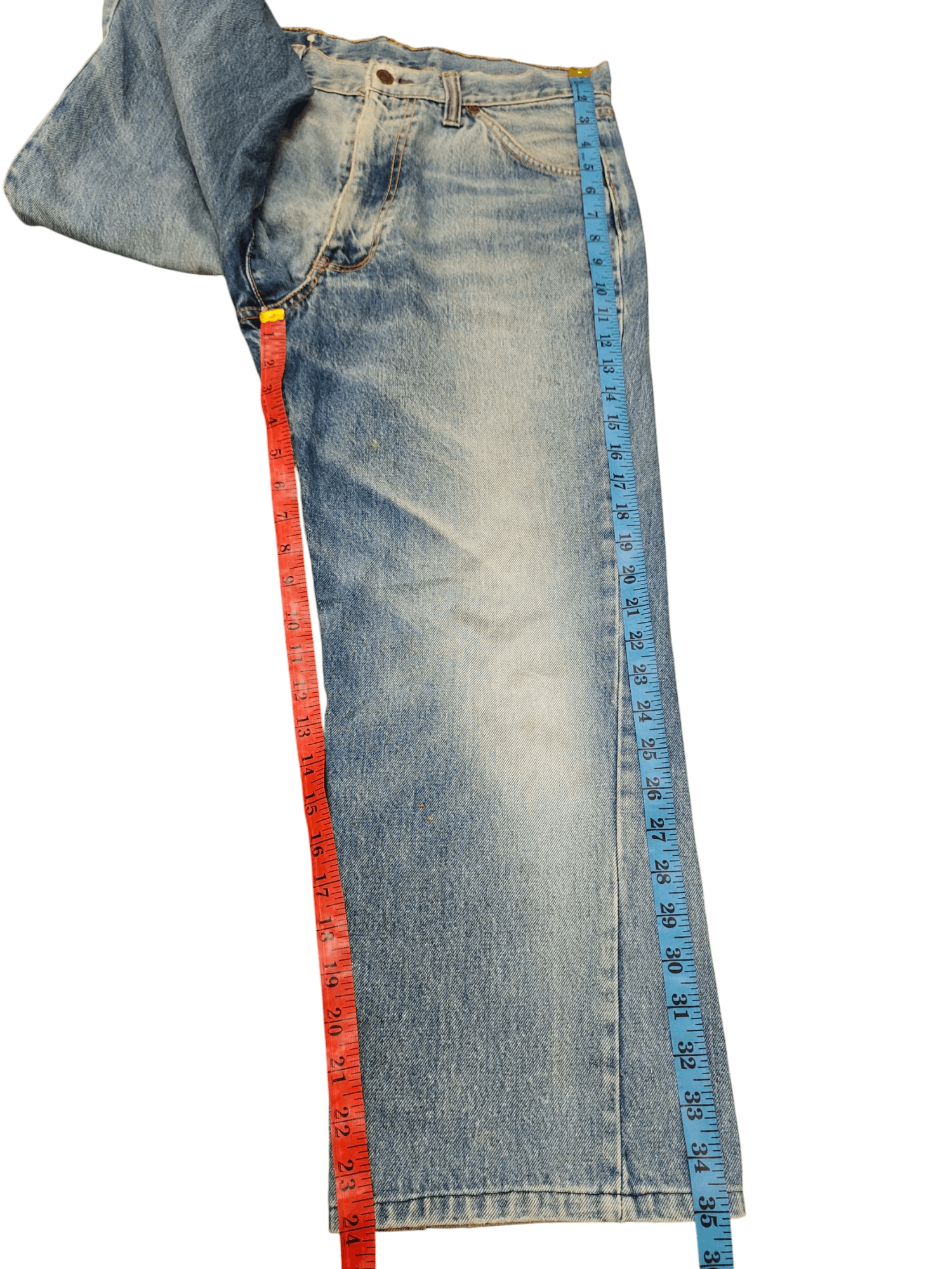 Number (N)ine × Undercover Vintage 80s Edwin Clawmark Distress Faded Denim Jeans Size US 32 / EU 48 - 12 Thumbnail