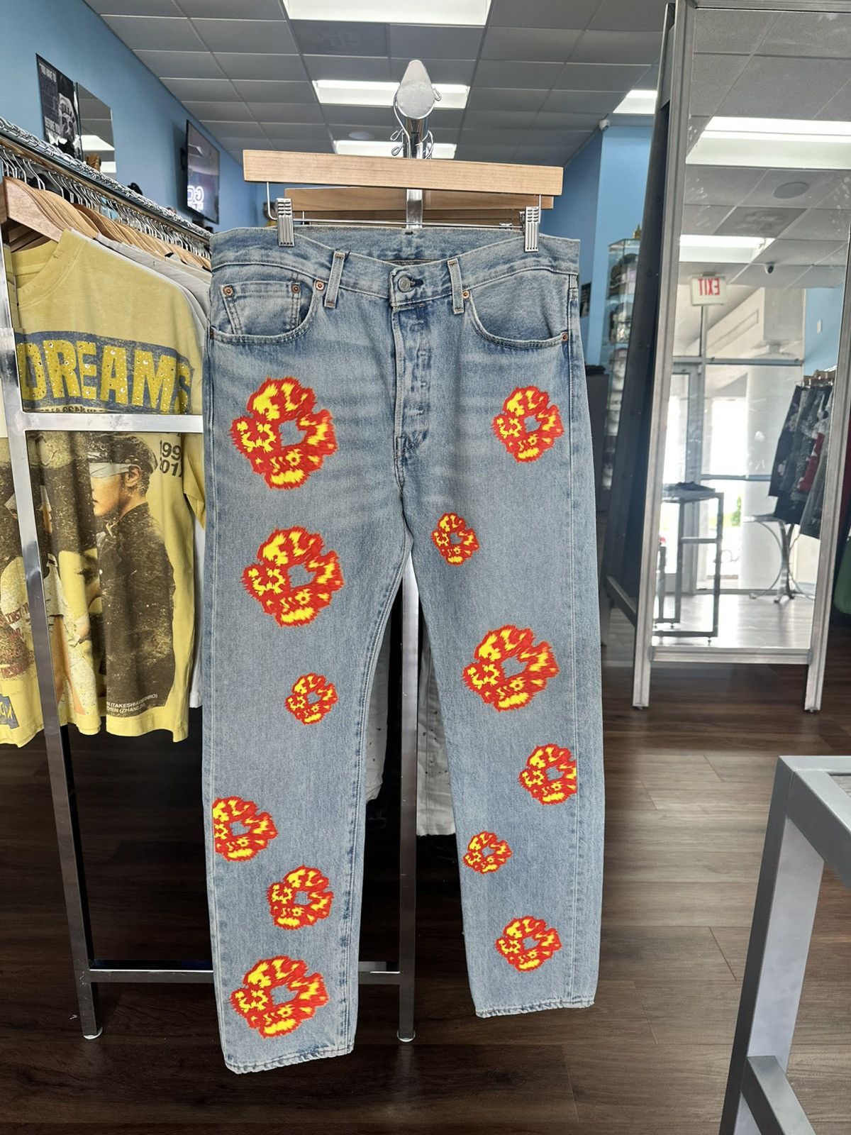 DENIM TEARS × Levi's Denim Tears x Offset 501 Jeans Light Wash Size US 34 / EU 50 - 1 Thumbnail