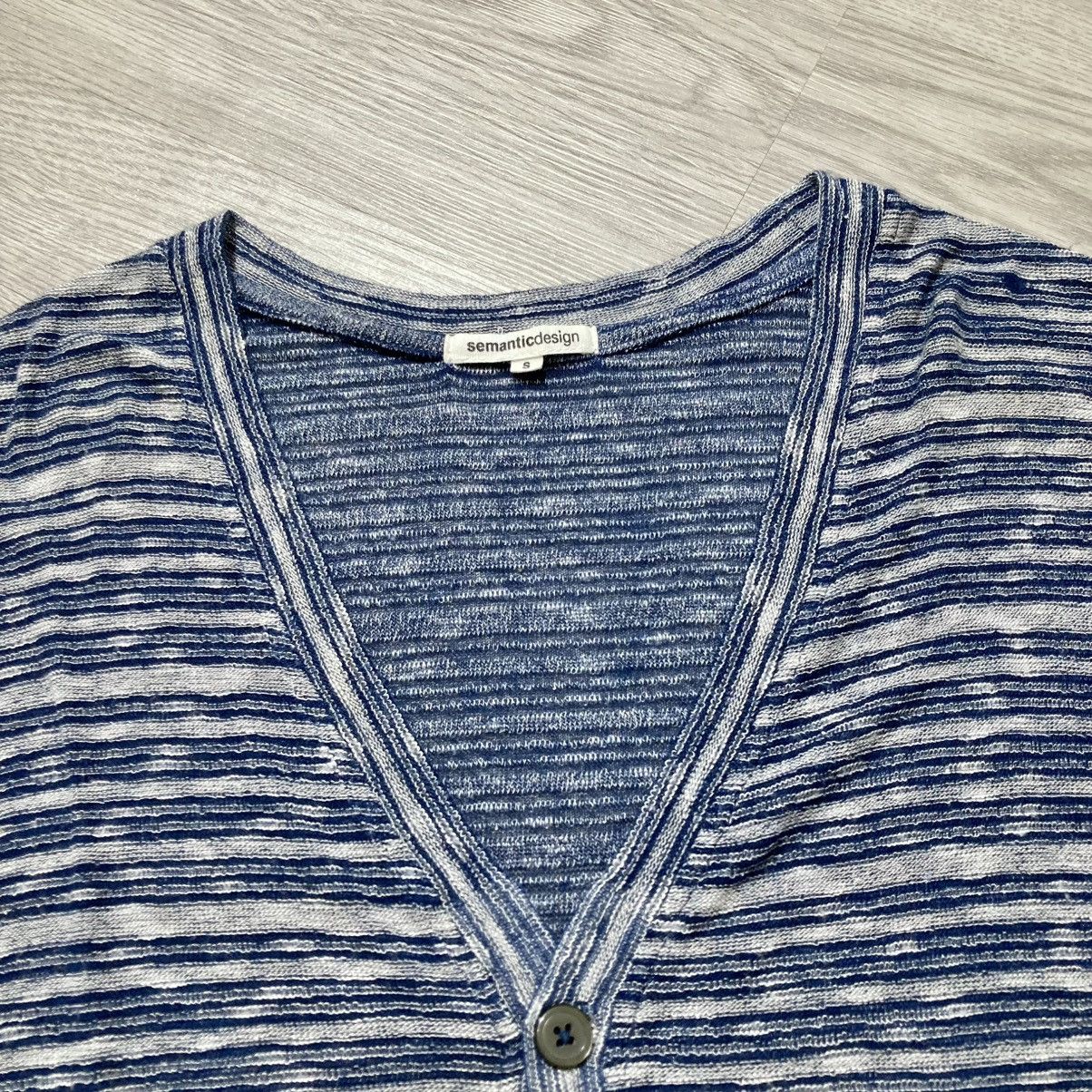 Japanese Brand 2000s Semanticdesign Knitted Cardigan Striped Lgb Style Size US S / EU 44-46 / 1 - 8 Thumbnail