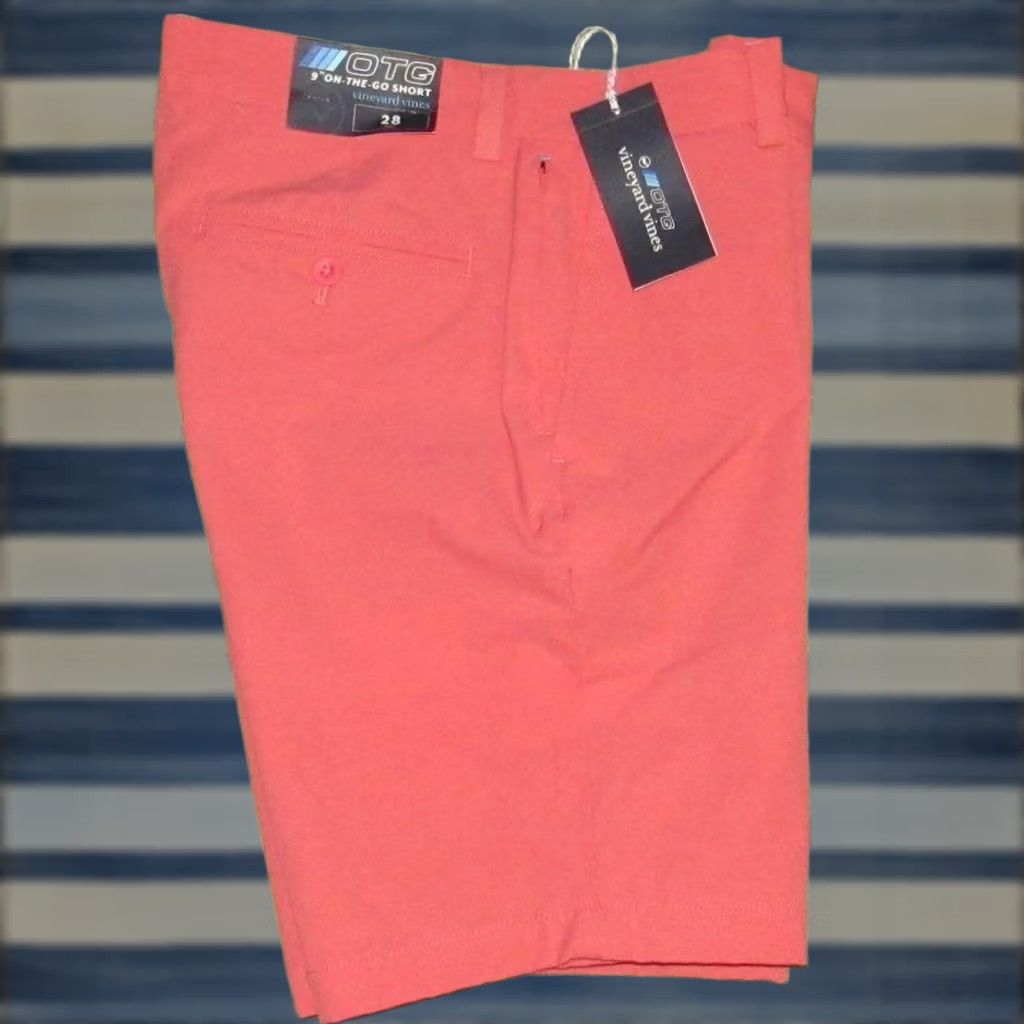 Vineyard Vines VINTAGE 8 VINEYARD VINES Mai Tai Pink 9" On The Go Chino Shorts M 28 NWT Size US 31 - 1 Thumbnail