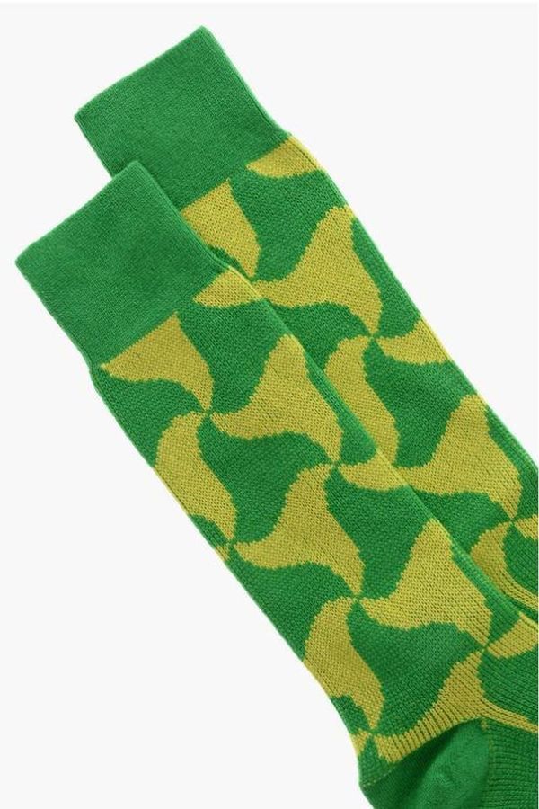 Bottega Veneta o1n1vont0125 Size: S / Socks in Green/Yellow Size ONE SIZE - 2 Thumbnail