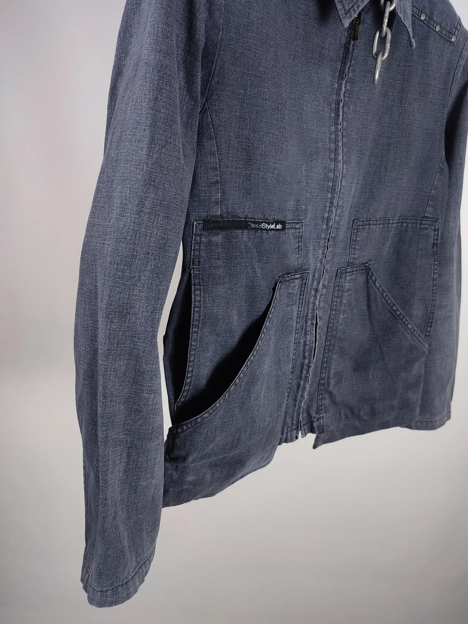 Diesel Vintage Diesel Multi Pocket Denim Jacket Size US S / EU 44-46 / 1 - 10 Thumbnail