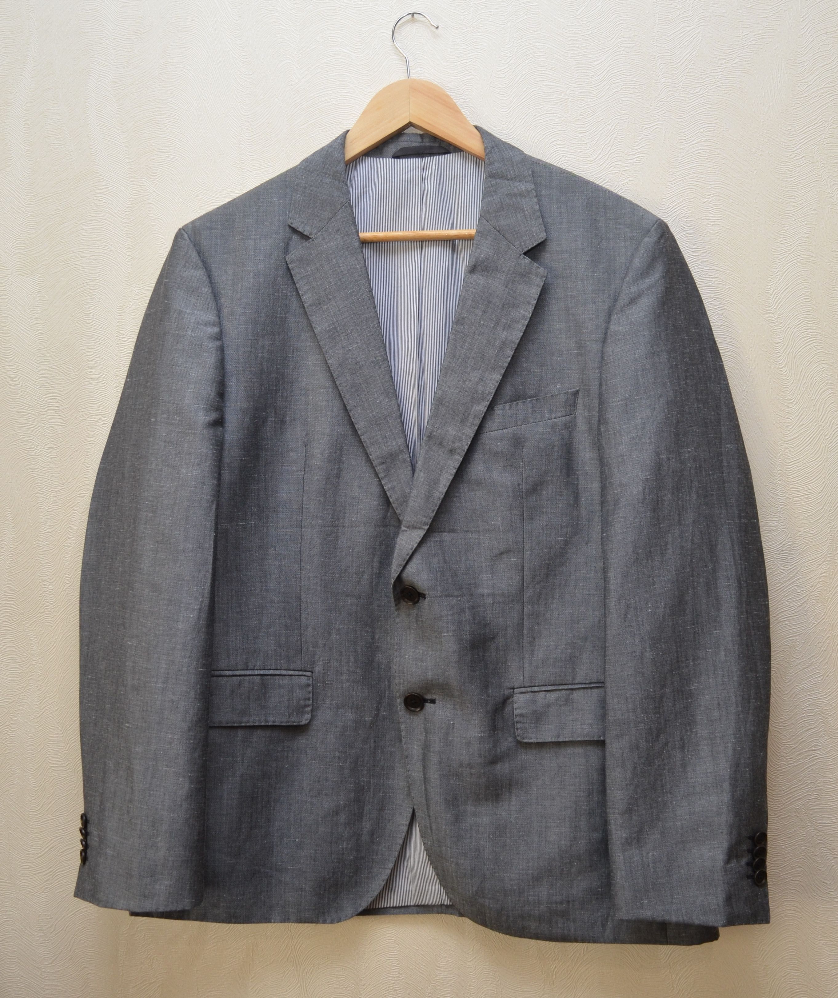 Hugo Boss HUGO BOSS Colombo Wool/Linen Grey Blazer Size EU52 US42 Size 42R - 1 Thumbnail