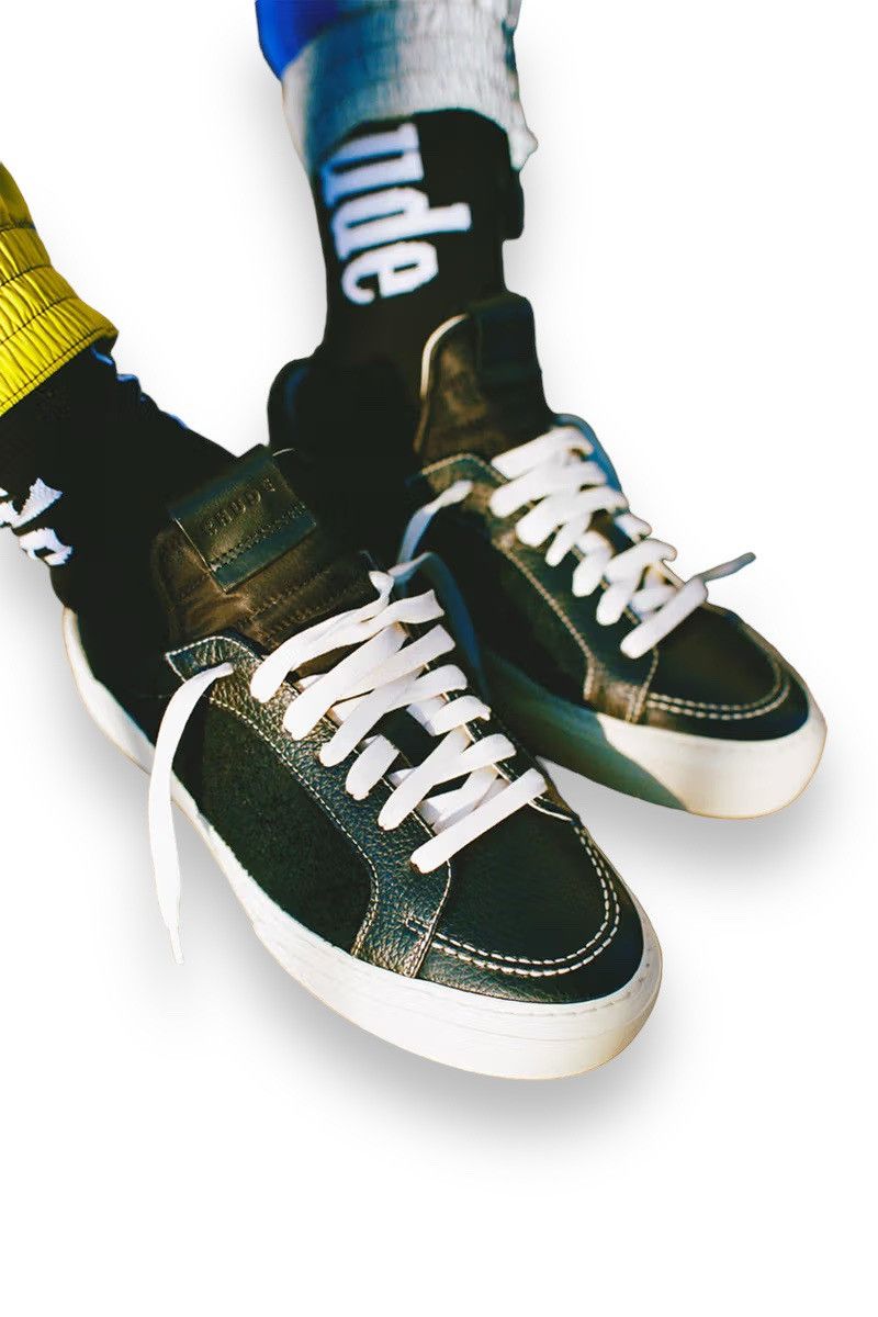Rhude V1 Black Suede Leather Lo Sneaker Size US 12 / EU 45 - 2 Thumbnail