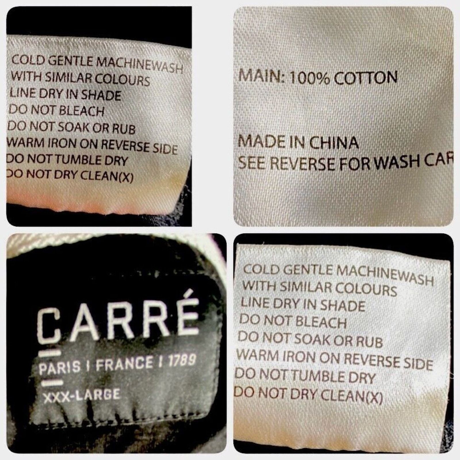 Carre CARRE' Paris Scripted Embroidery BLACK T-Shirt MEN Size 3XL Size US XXL / EU 58 / 5 - 8 Thumbnail