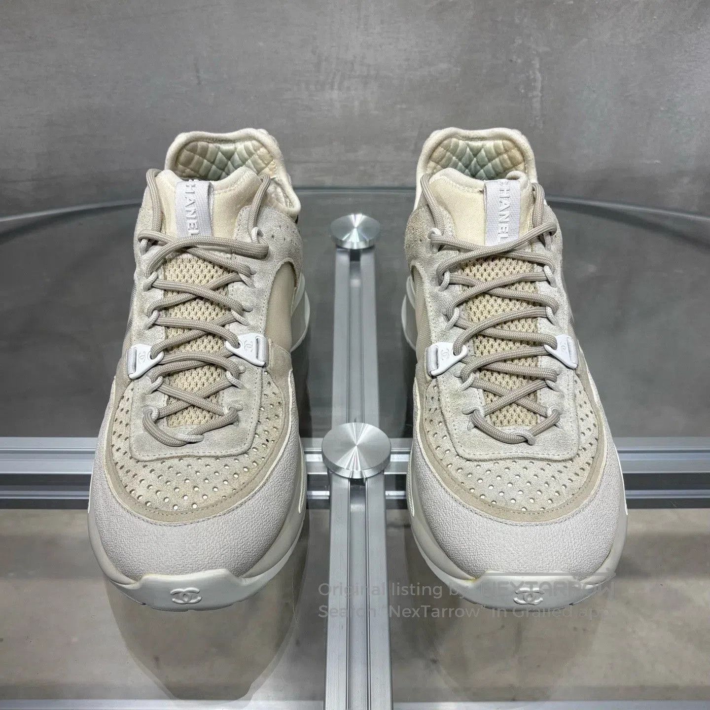 Chanel Chanel Double C Beige Sports Casual Shoes. Size US 8 / EU 41 - 1 Thumbnail