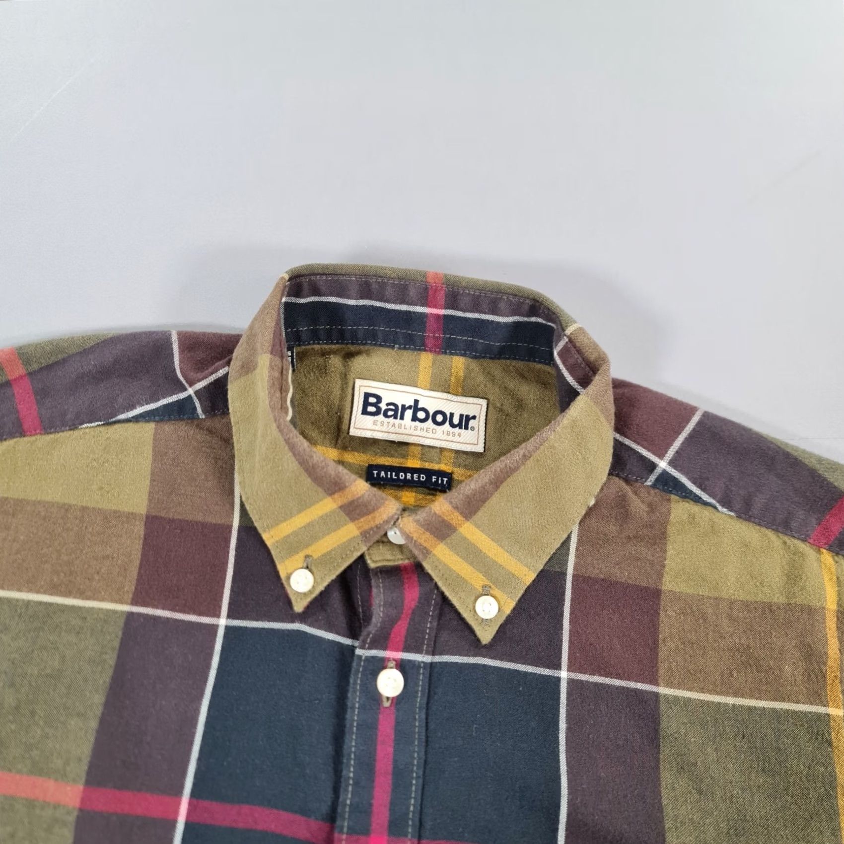 Barbour Barbour Mens Shirt Green Endsleigh Tartan Plaid Cotton Country Shirt Small Casual Mens Regular Long Sleeve Button-Up Chest Pocket Size US S / EU 44-46 / 1 - 2 Thumbnail