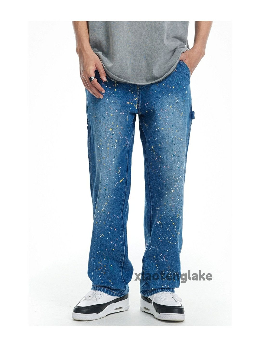 Jean × Vintage washed faded loose baggy paint carpenter cargo pants Size US 34 / EU 50 - 3 Thumbnail