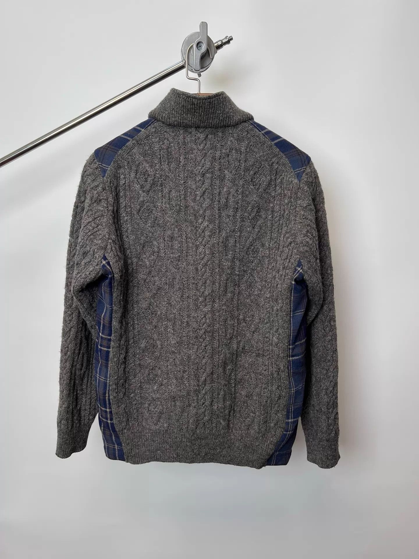 CABANE de ZUCCa Cabane de Zucca Vintage Plaid Paneled Zip Sweater Jacket Size US M / EU 48-50 / 2 - 5 Thumbnail