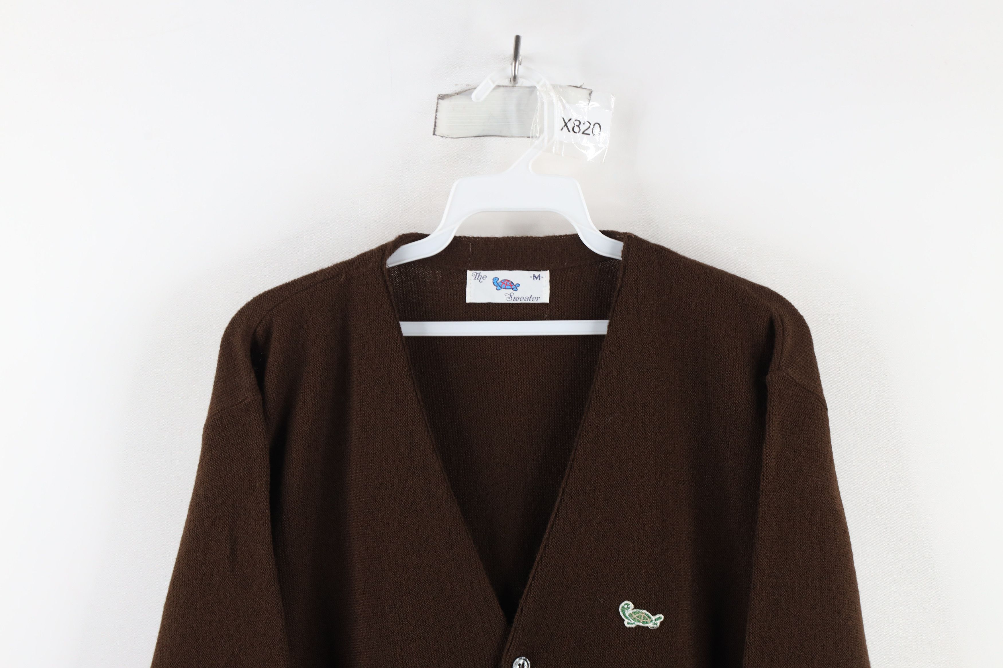 Vintage Vintage 60s 70s Streetwear Knit Cardigan Sweater Brown USA Size US M / EU 48-50 / 2 - 2 Thumbnail