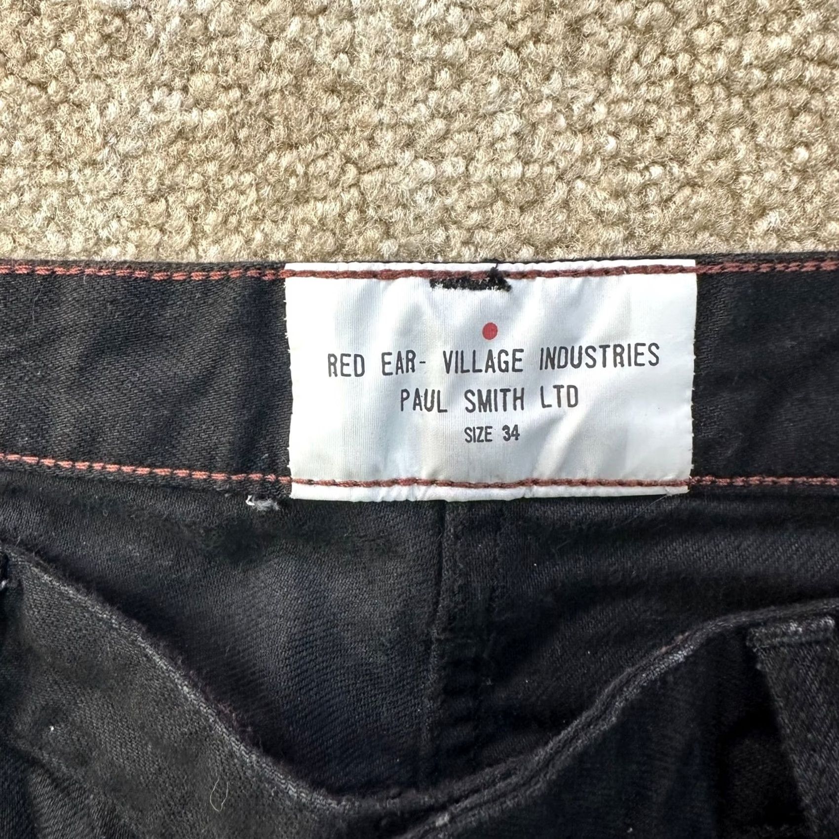 Paul Smith Paul Smith Jeans Button Fly 34x32 Slim Straight Black Denim Mens Regular Jeans Size US 34 / EU 50 - 3 Thumbnail