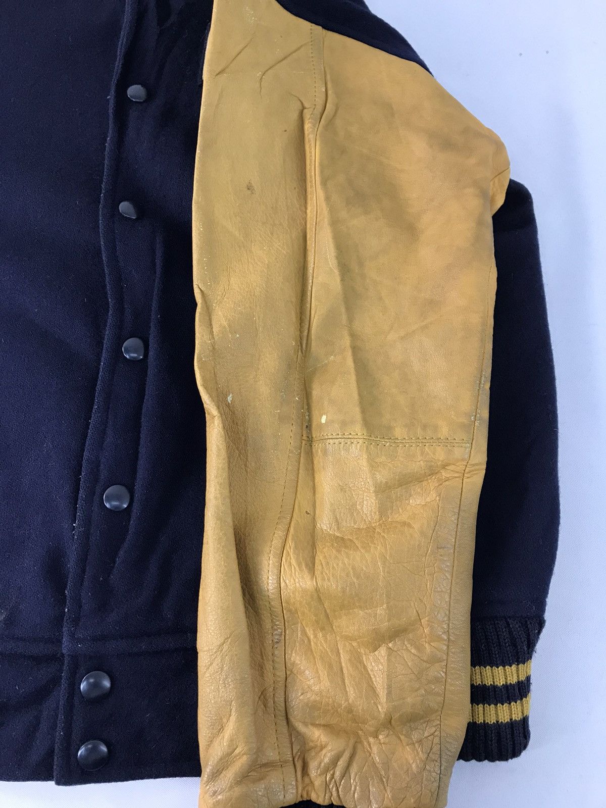 Leather 90s Troy Bros California Varsity Jacket Leather Sleeve Size US S / EU 44-46 / 1 - 13 Thumbnail