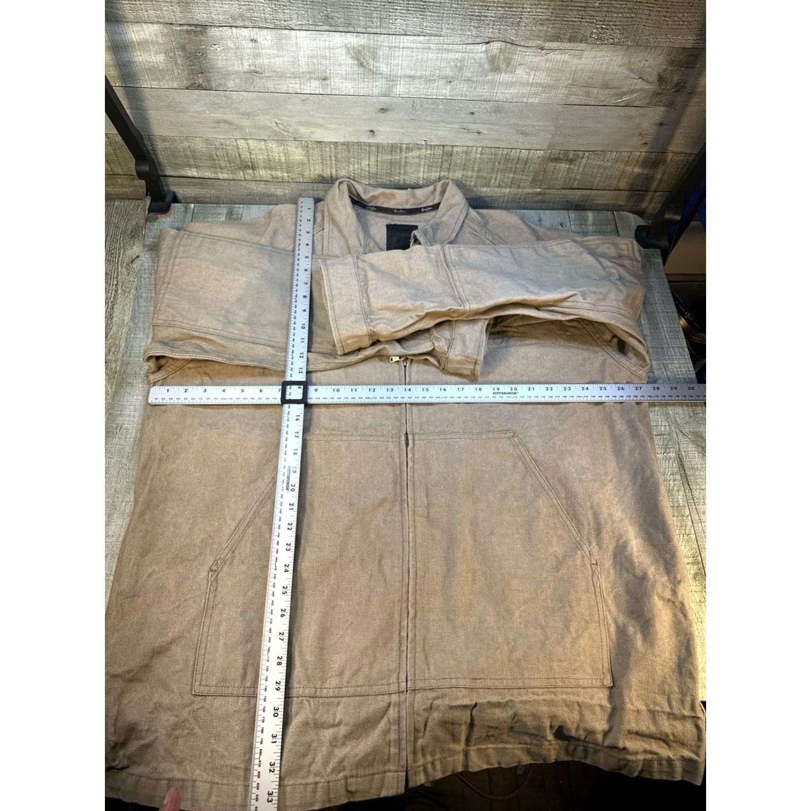 Sean John VINTAGE Sean John Jacket 2XL Beige Full Zip Cotton Workwear Style Mens Bomber Jacket Size US XXL / EU 58 / 5 - 2 Thumbnail