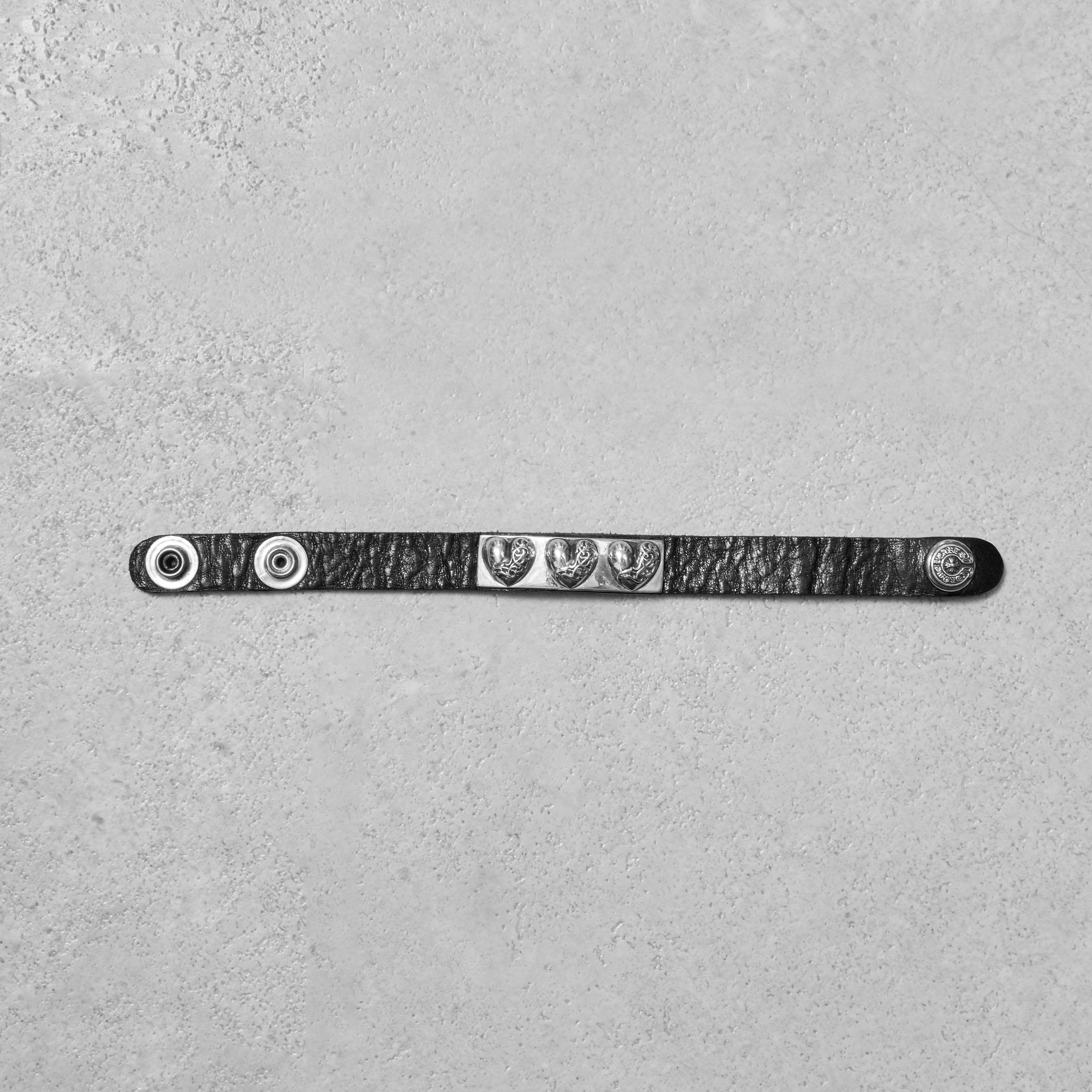 Chrome Hearts CHROME HEARTS Heart Plate Leather Bracelet Size ONE SIZE - 4 Thumbnail