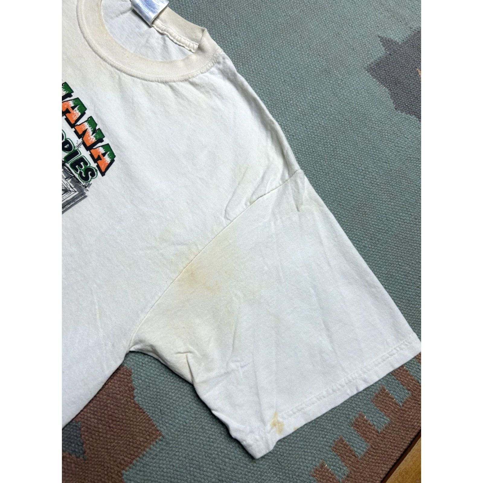 Vintage VINTAGE 90s Louisiana T-Shirt XL White Graphic Crocodile Puppies Porch Distressed Men Size US XL / EU 56 / 4 - 4 Thumbnail